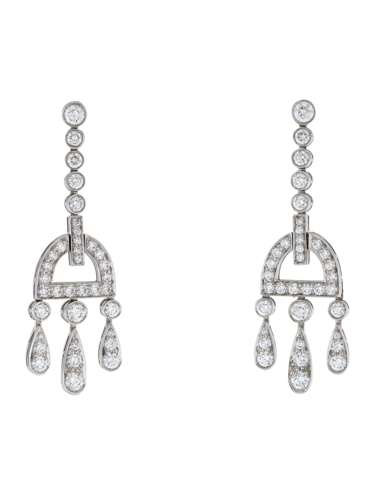 Tiffany & Co. Platinum 2.62ctw Diamond Legacy Chandelier Earrings