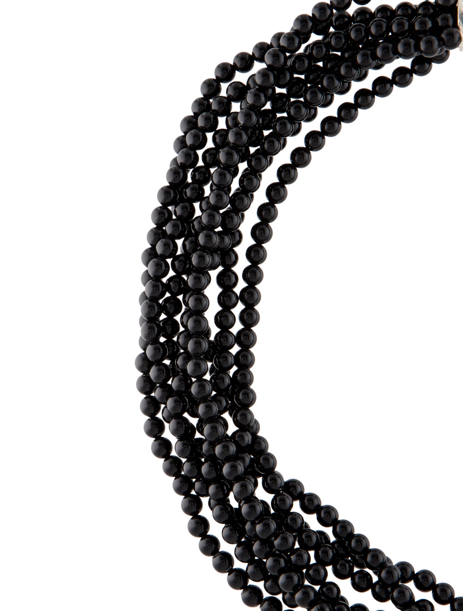 Tiffany & Co. Onyx Beaded Multistrand Necklace