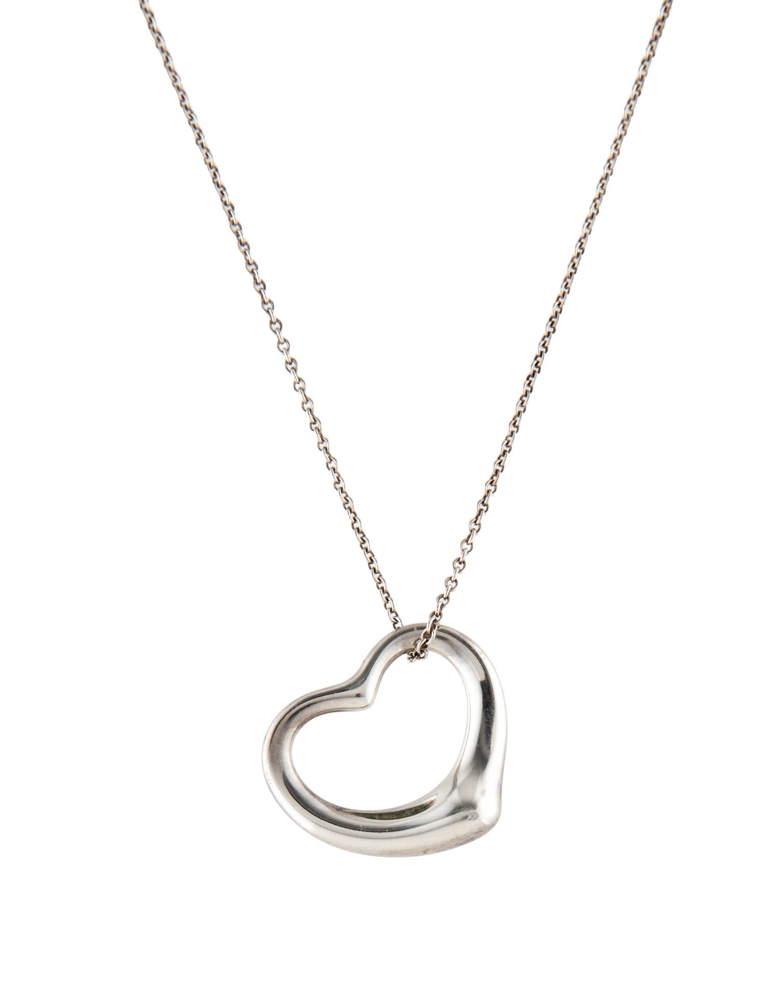 Tiffany & Co. Open Heart Pendant Necklace