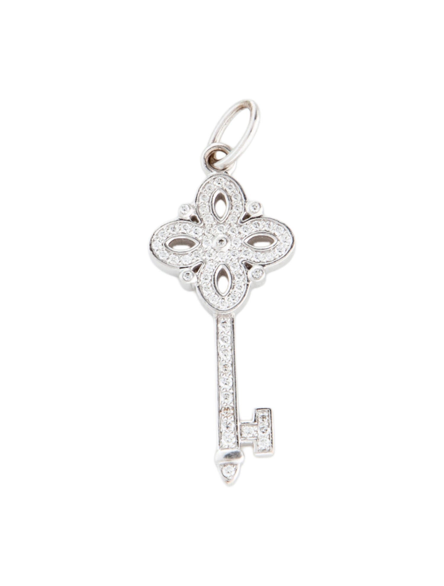 Tiffany & Co. 18K Diamond Victoria Key Pendant