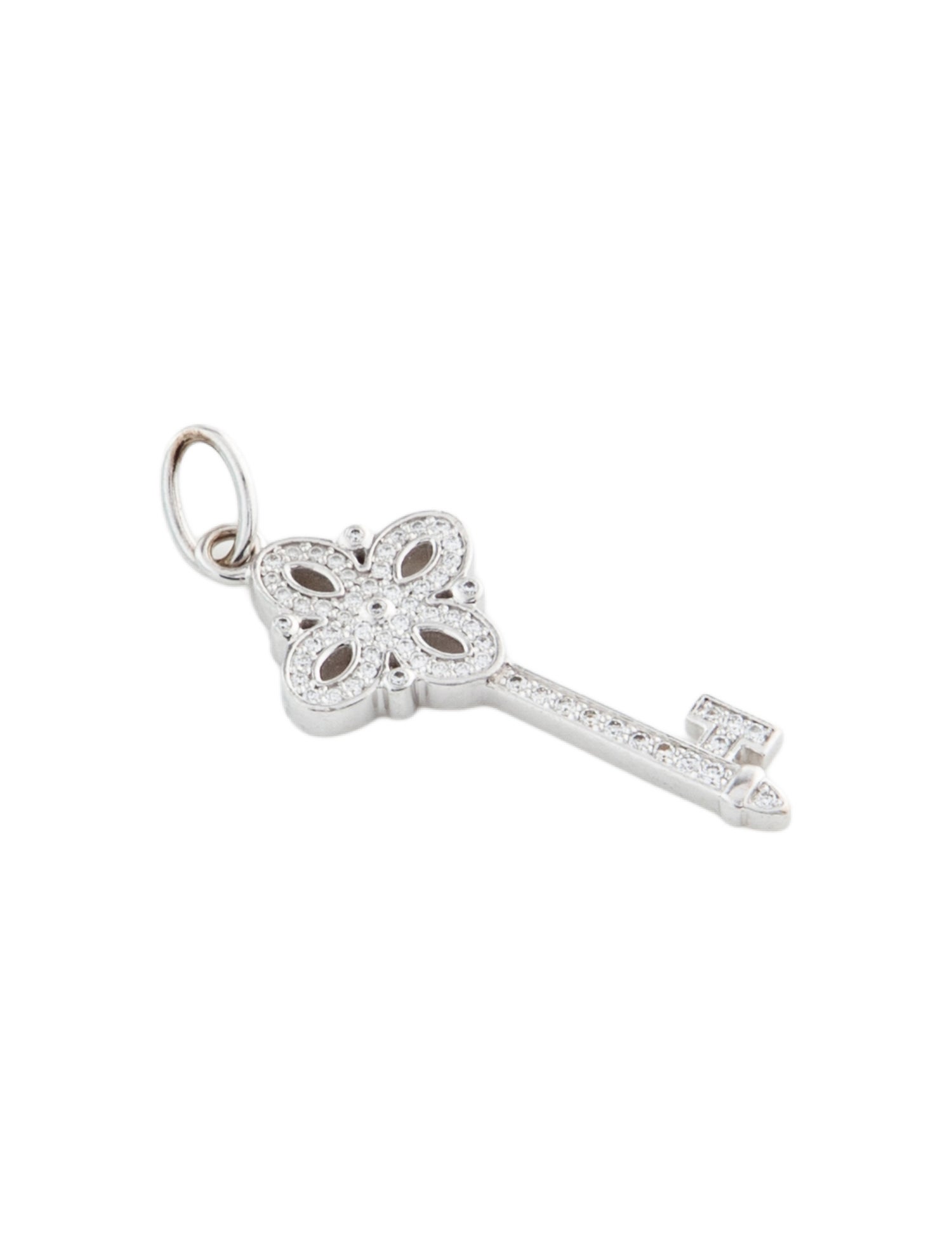 Tiffany & Co. 18K Diamond Victoria Key Pendant