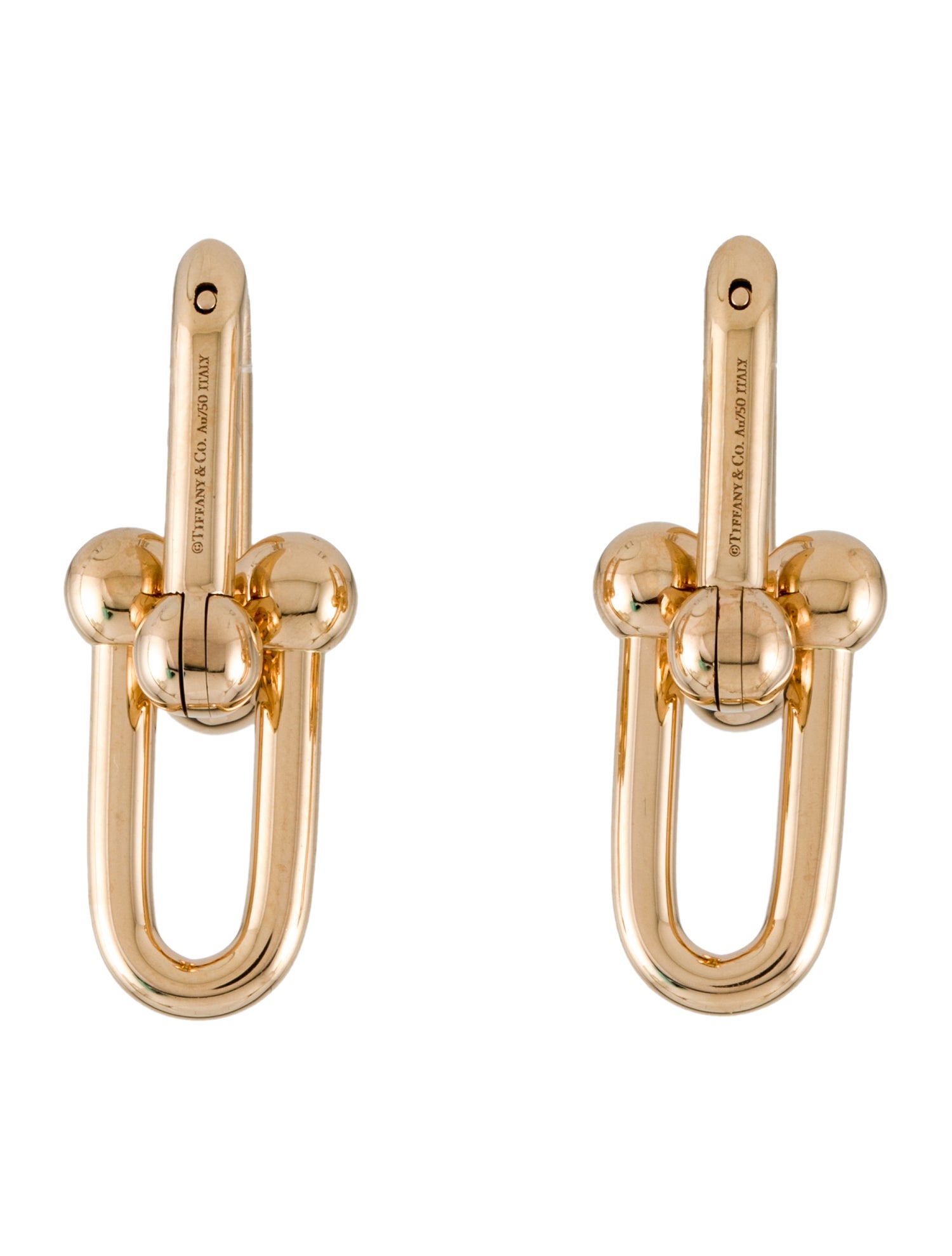 Tiffany & Co. 18K Large Link Drop Earrings