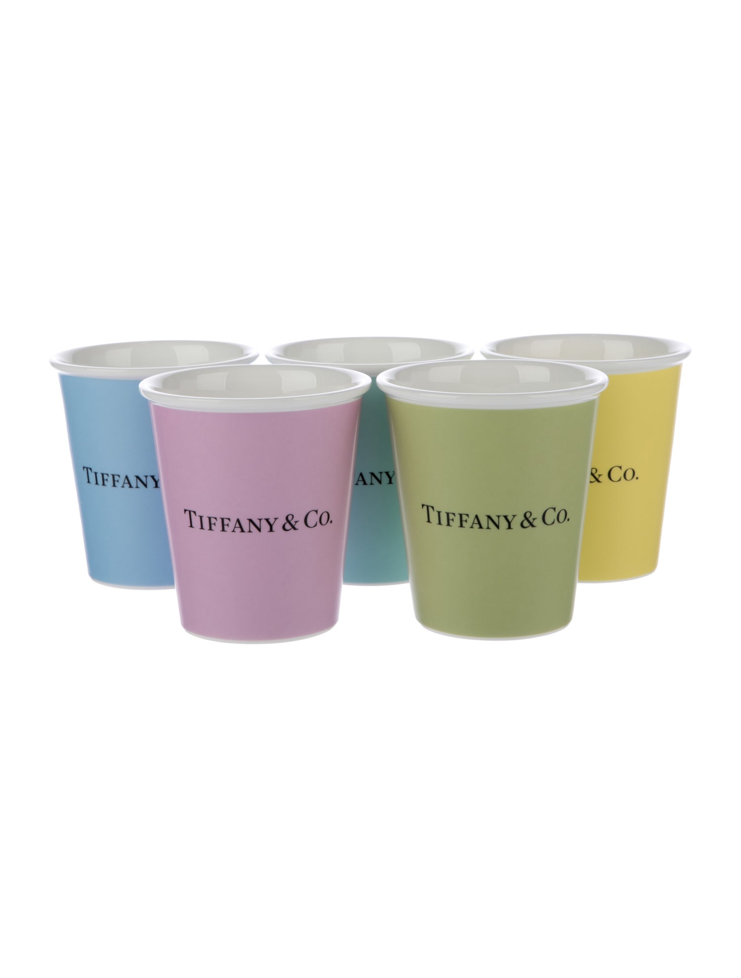 Tiffany & Co. Set of 5 Everyday Objects Coffee Cups