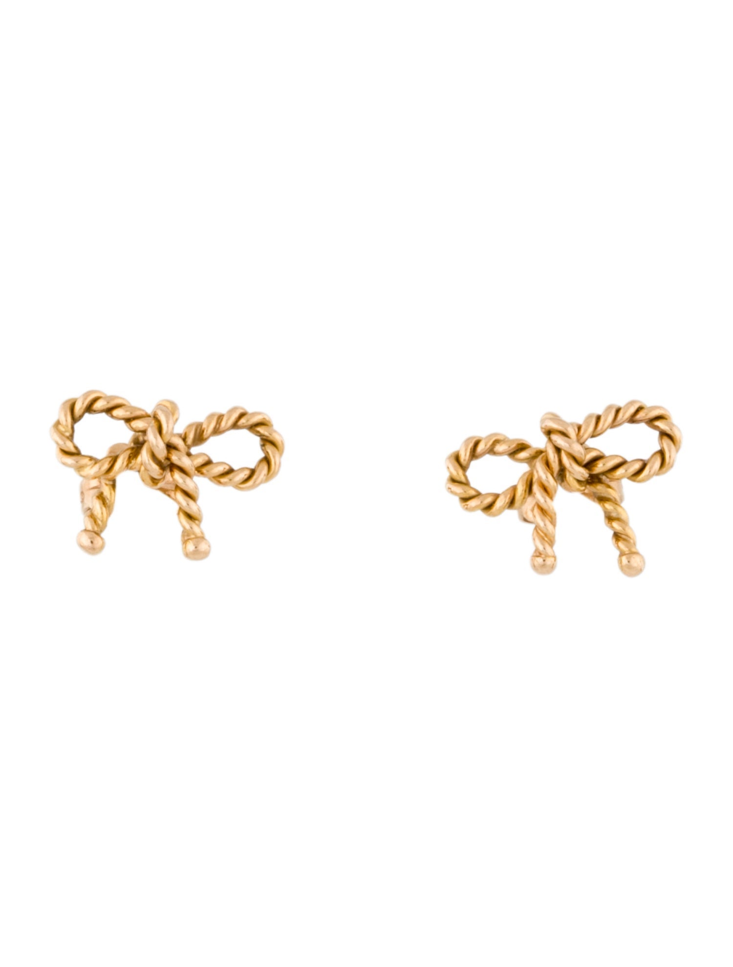 Tiffany & Co. 18K Twist Bow Stud Earrings