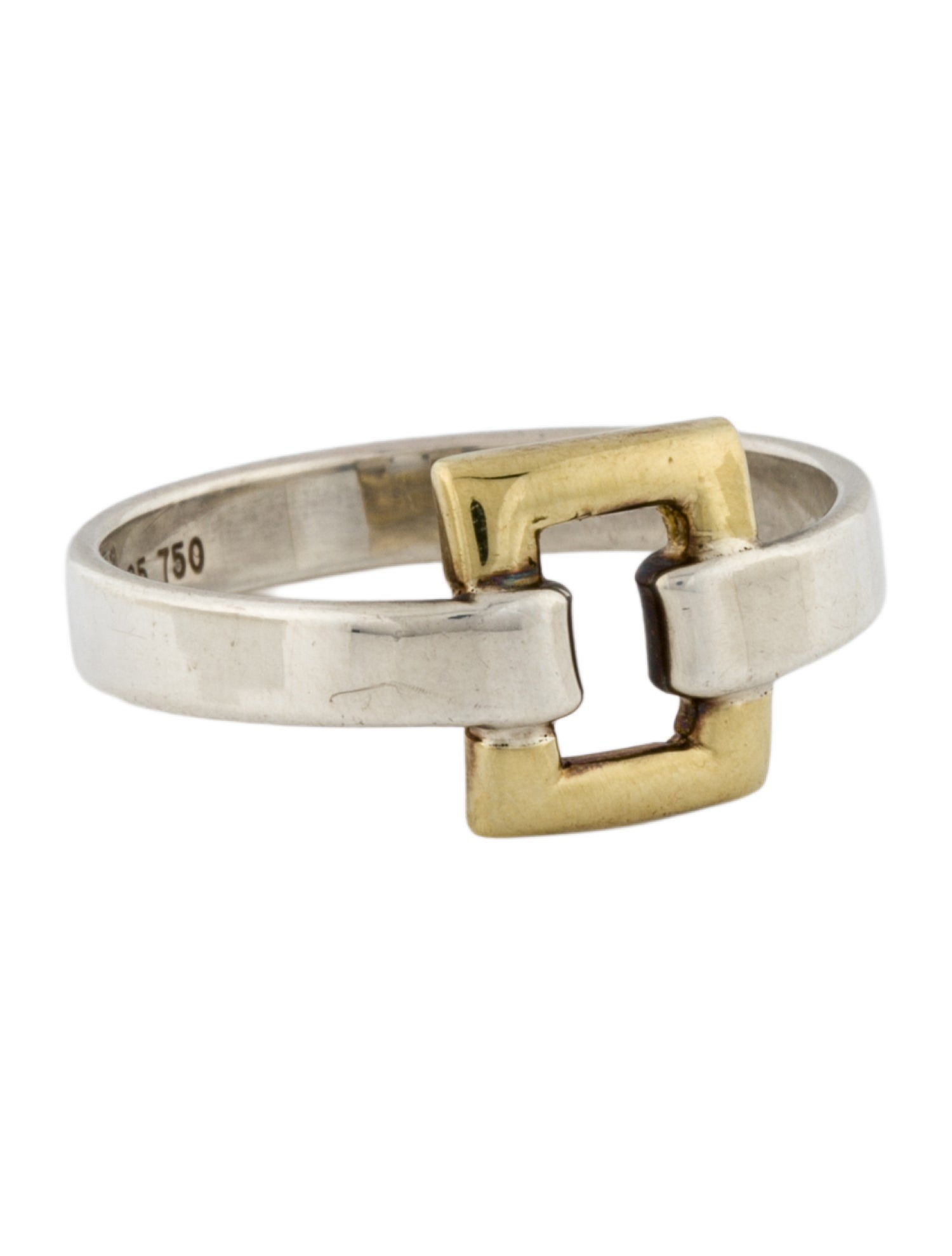 Tiffany & Co. Two-Tone Square Buckle Ring