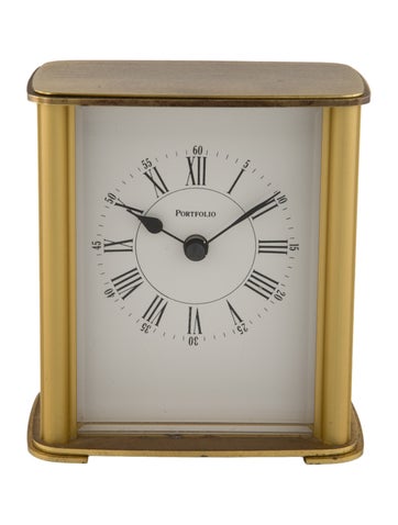 Pre-owned Tiffany & Co . Brass Desk Clock In Gold