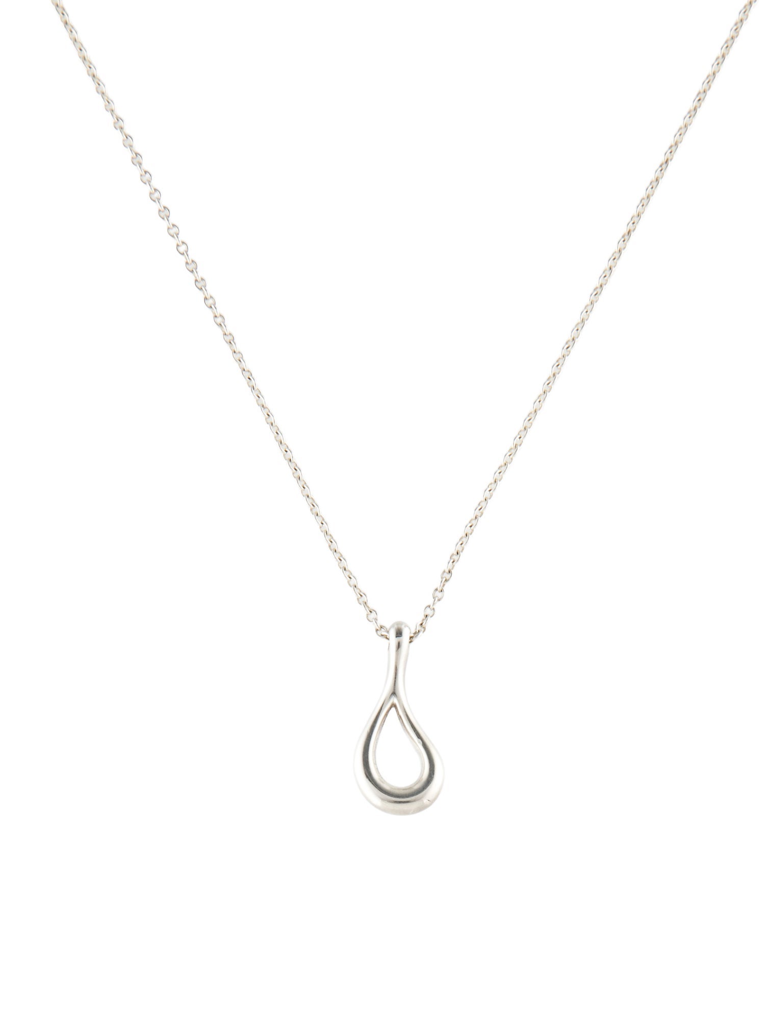 Tiffany & Co. Open Teardrop Pendant Necklace