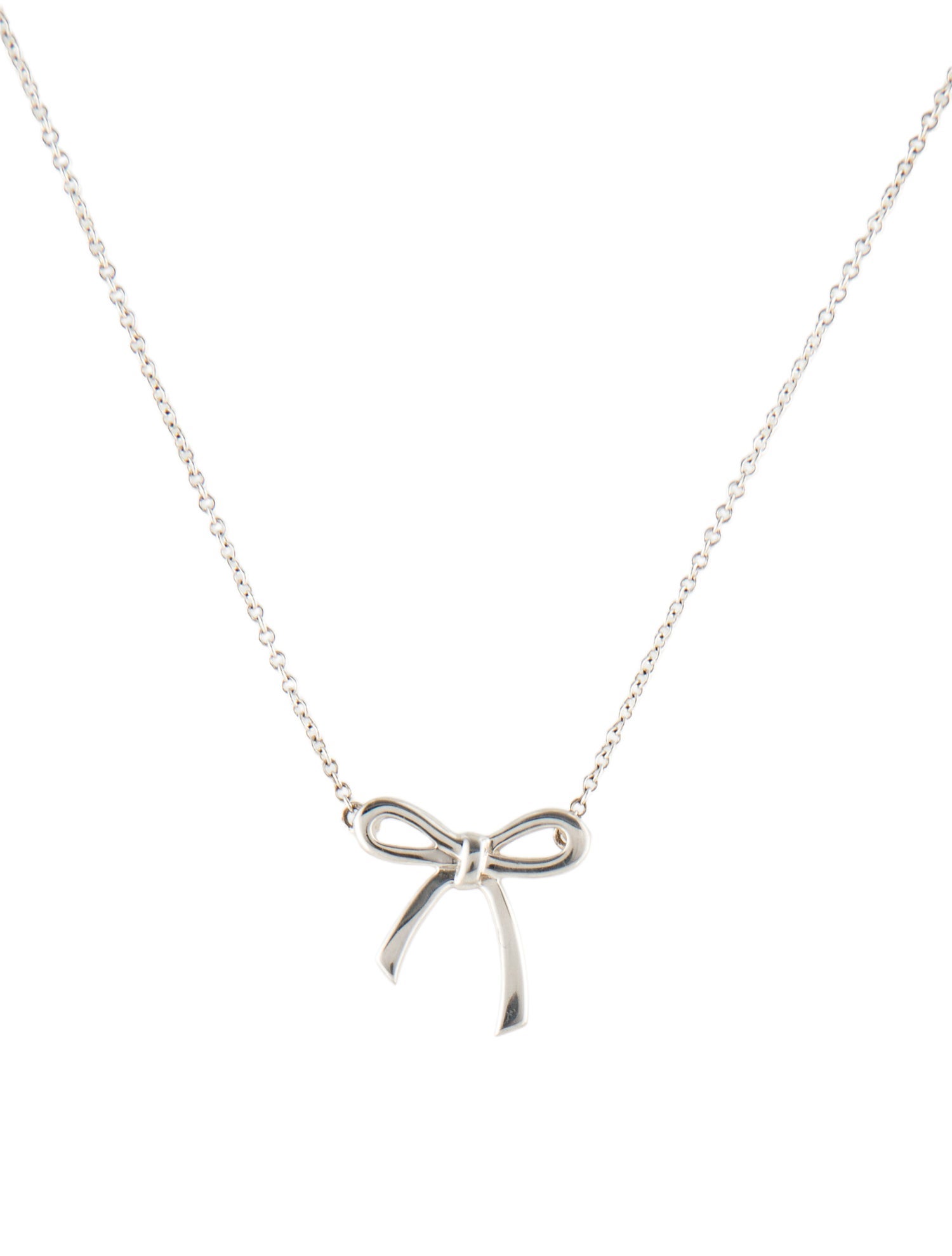 Tiffany & Co. Bow Pendant Necklace
