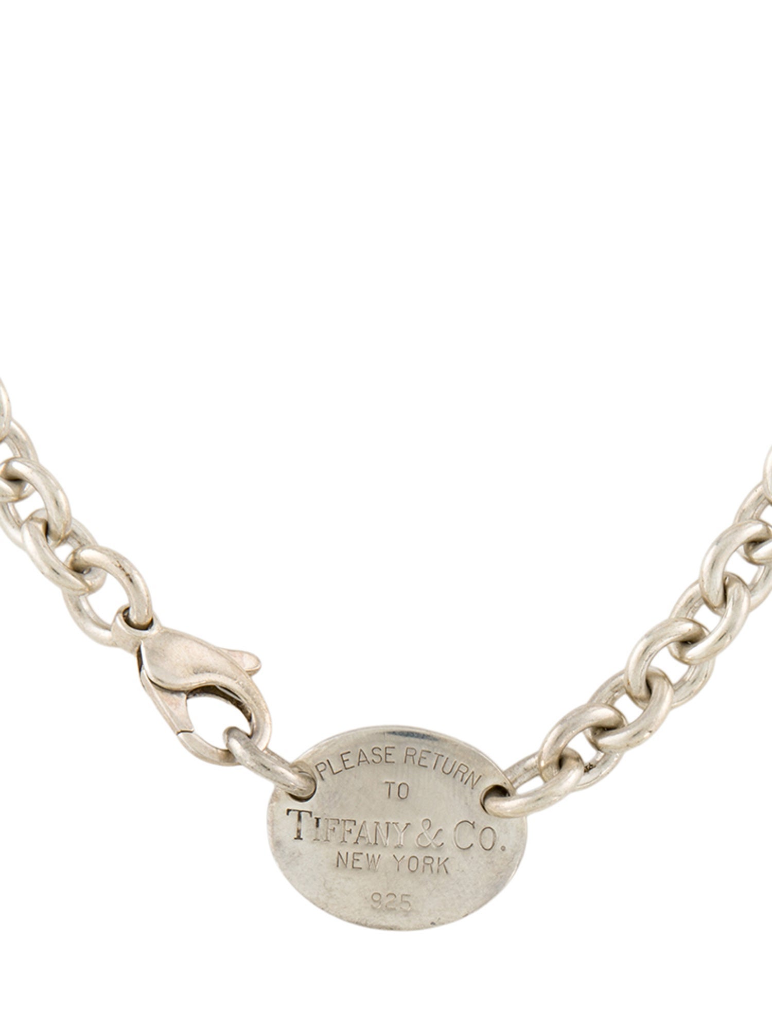 Tiffany & Co. Oval Tag Choker Necklace
