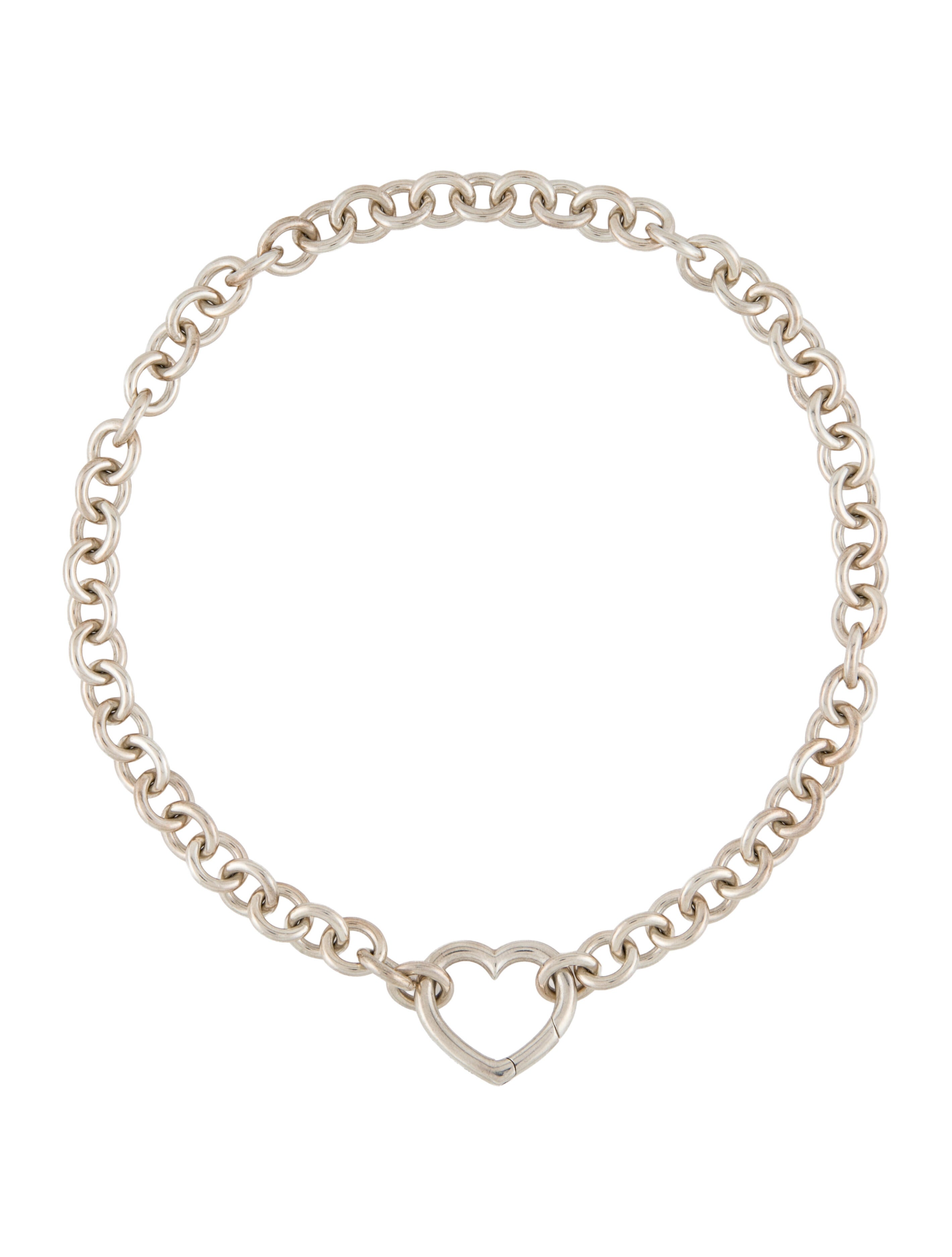 Tiffany & Co. Heart Clasp Chain Choker Necklace