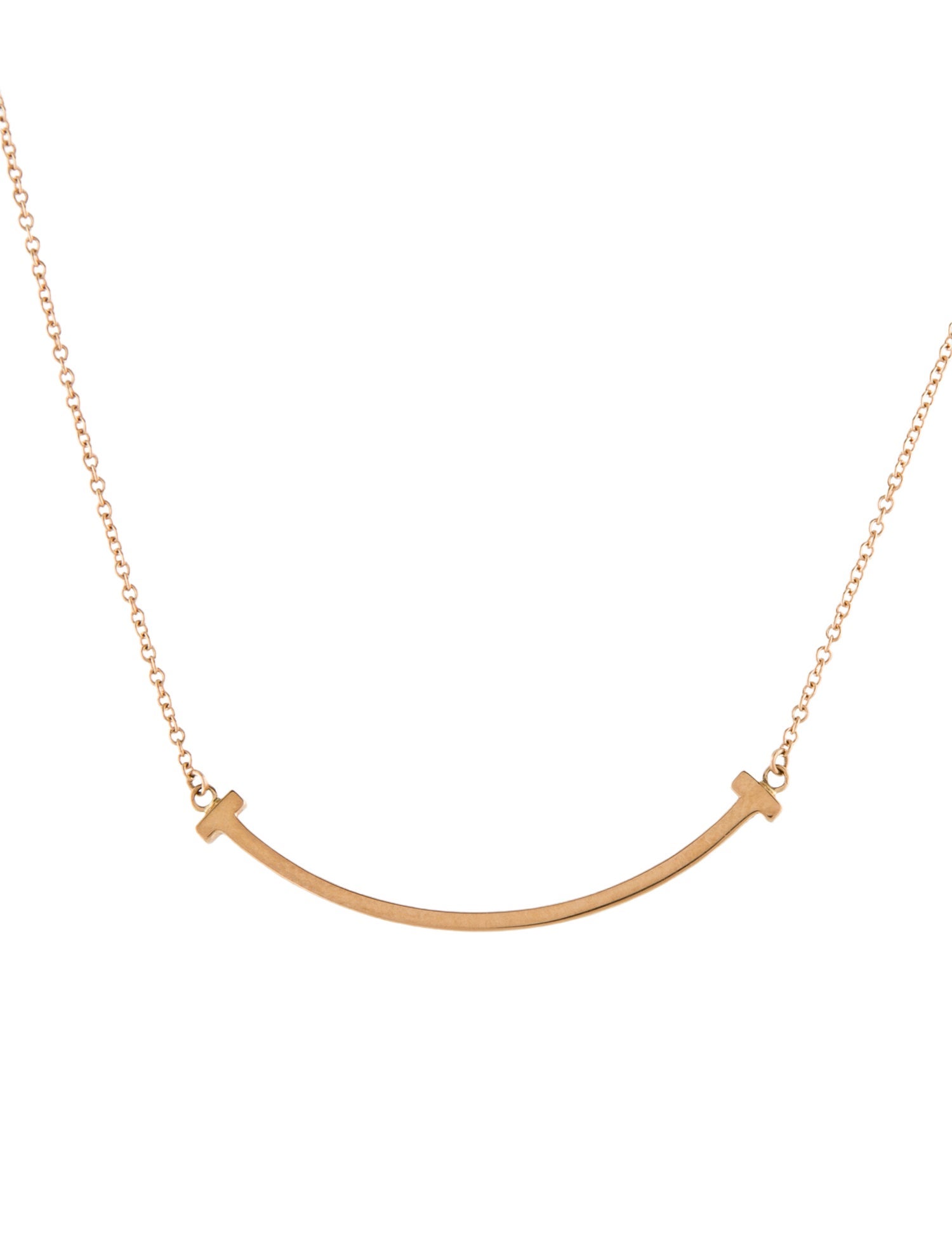 Tiffany & Co. 18K Smile Pendant Necklace