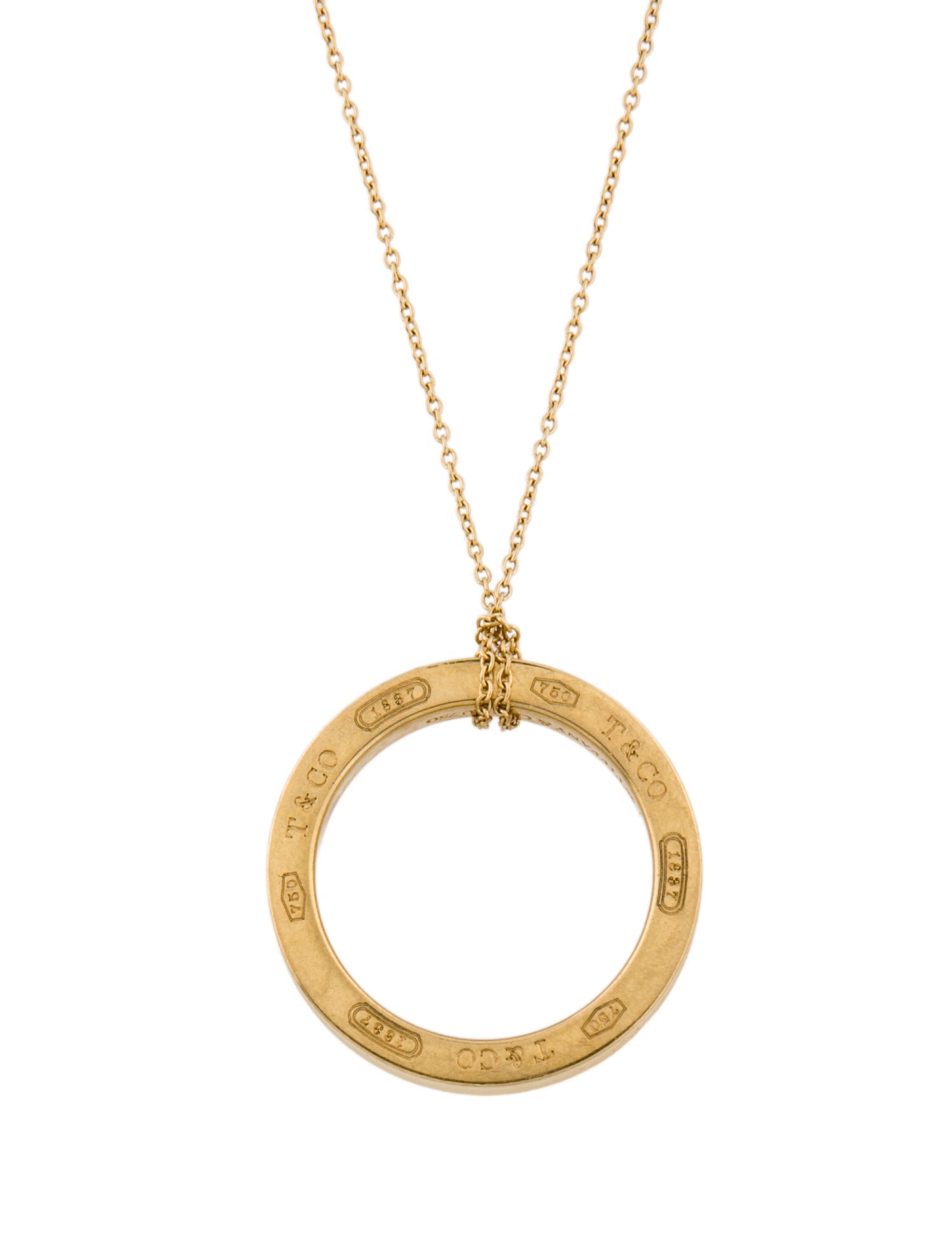 Tiffany & Co. 18K Circle Pendant Necklace