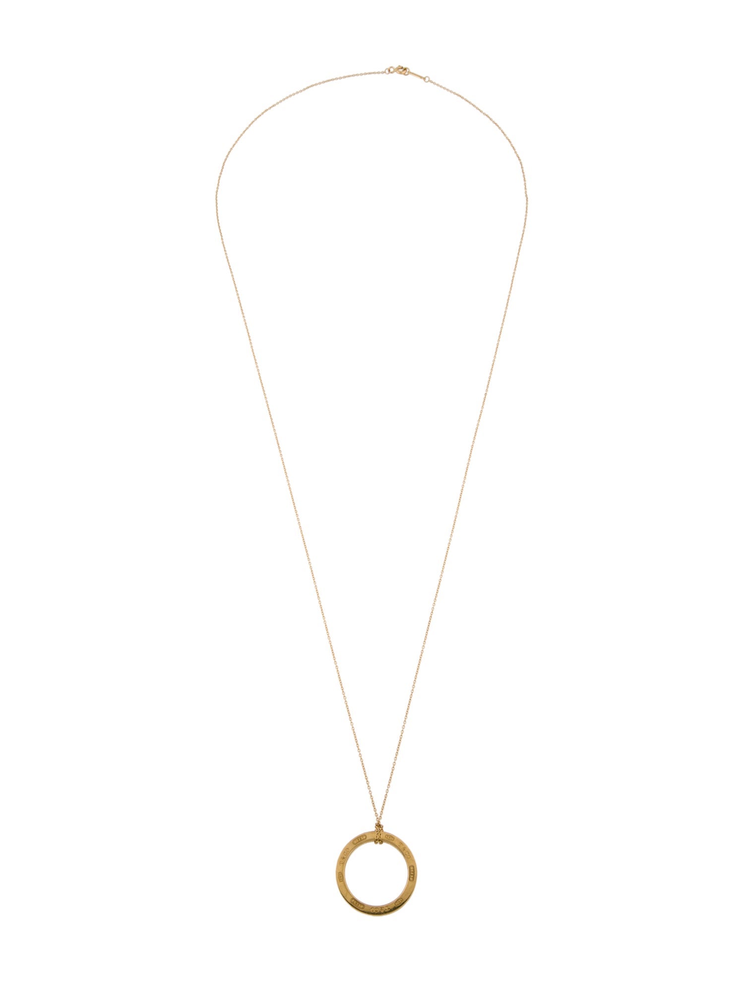 Tiffany & Co. 18K Circle Pendant Necklace