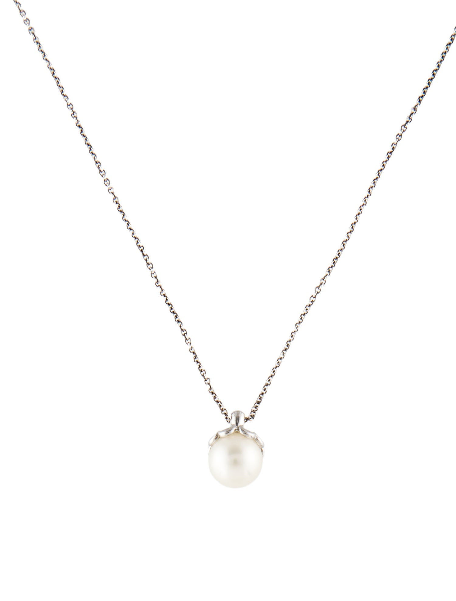 Tiffany & Co. Pearl Heart Cap Pendant Necklace