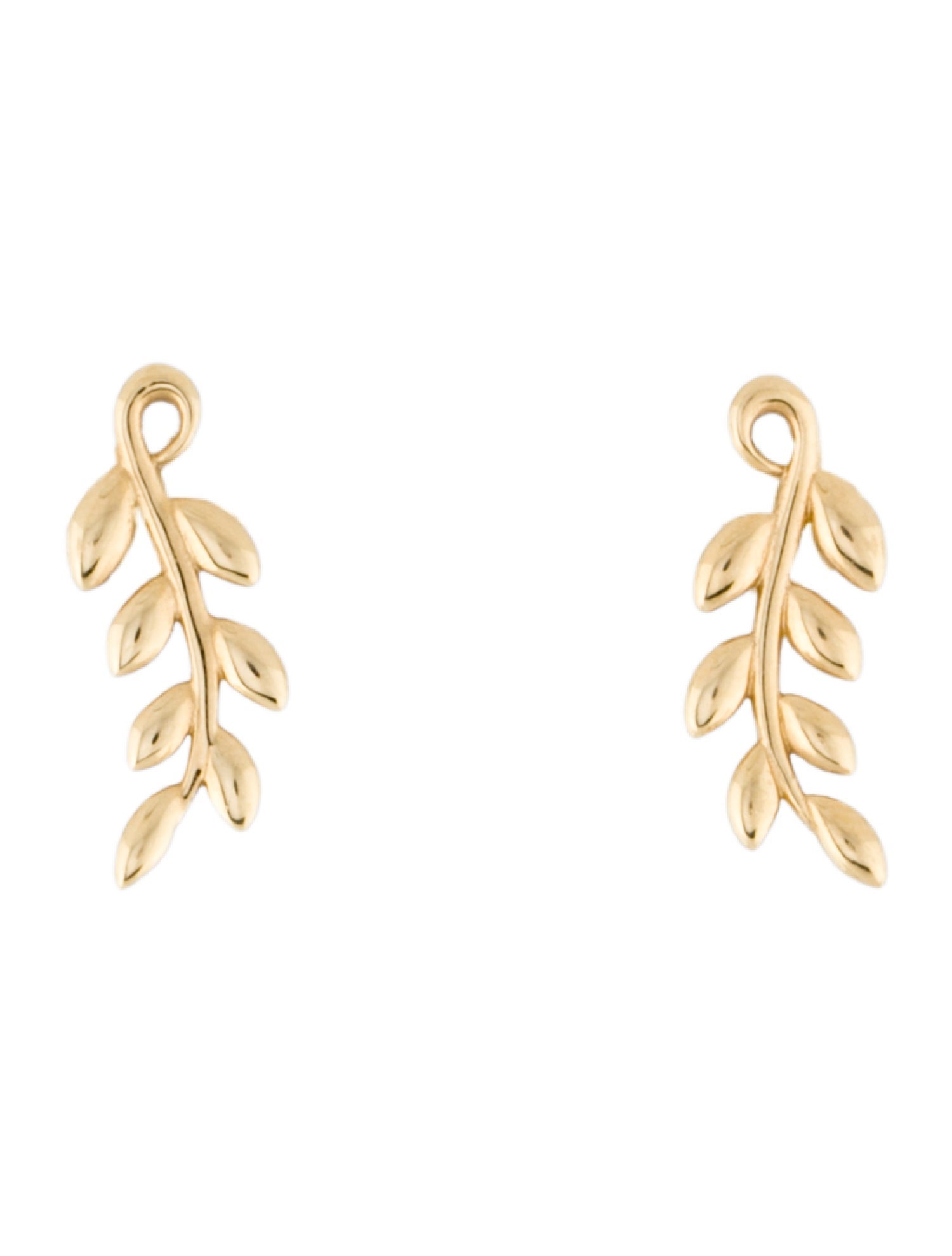 Tiffany & Co. 18K Olive Leaf Climber Earrings