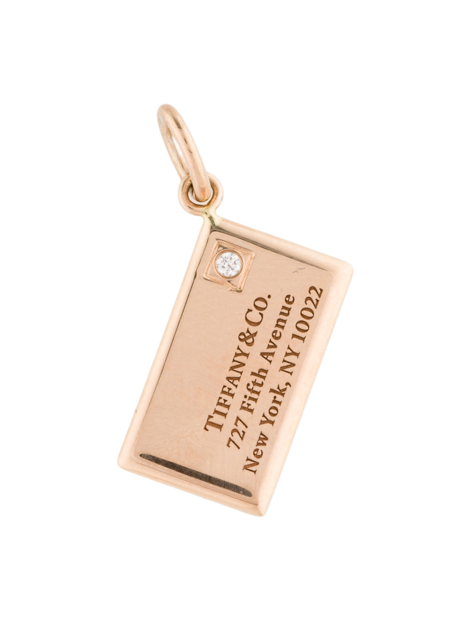 Tiffany & Co. 18K Diamond Envelope Charm