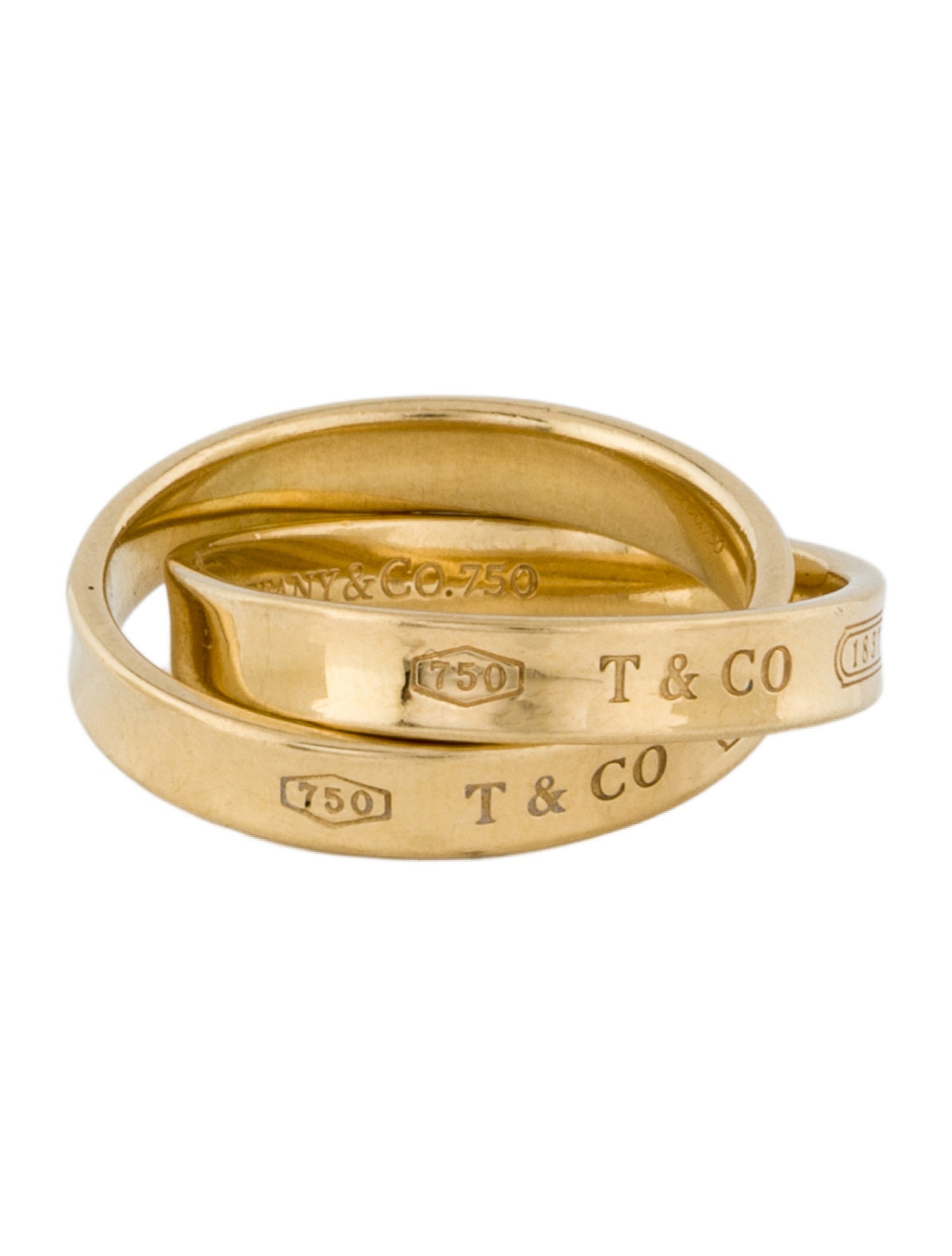 Tiffany & Co. 18K 1837 Rolling Ring
