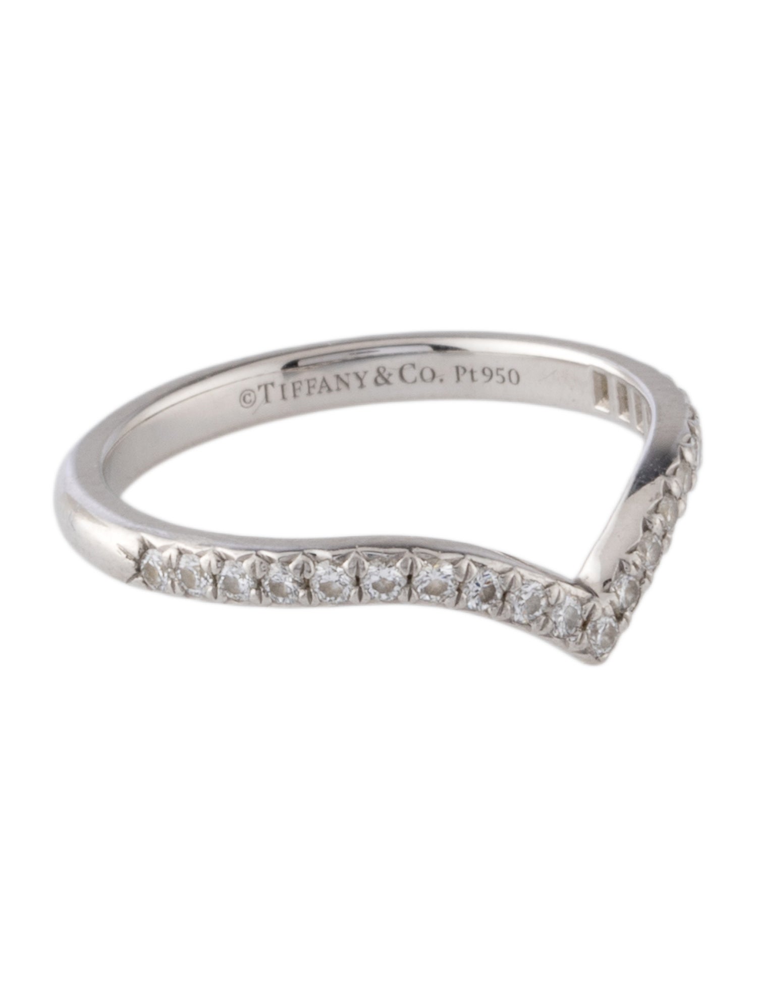 Tiffany & Co. Platinum Diamond Soleste® V Ring
