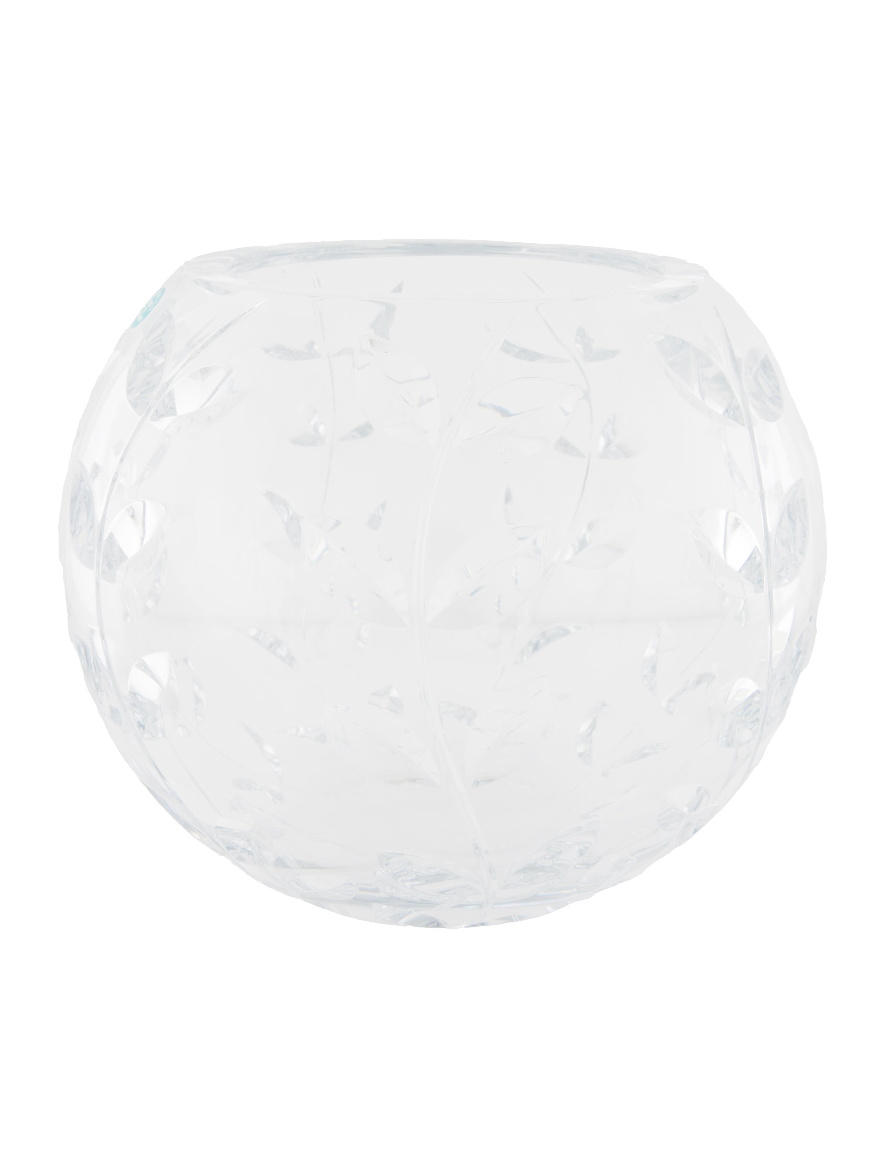 Tiffany & Co. Crystal Floral Vine Vase