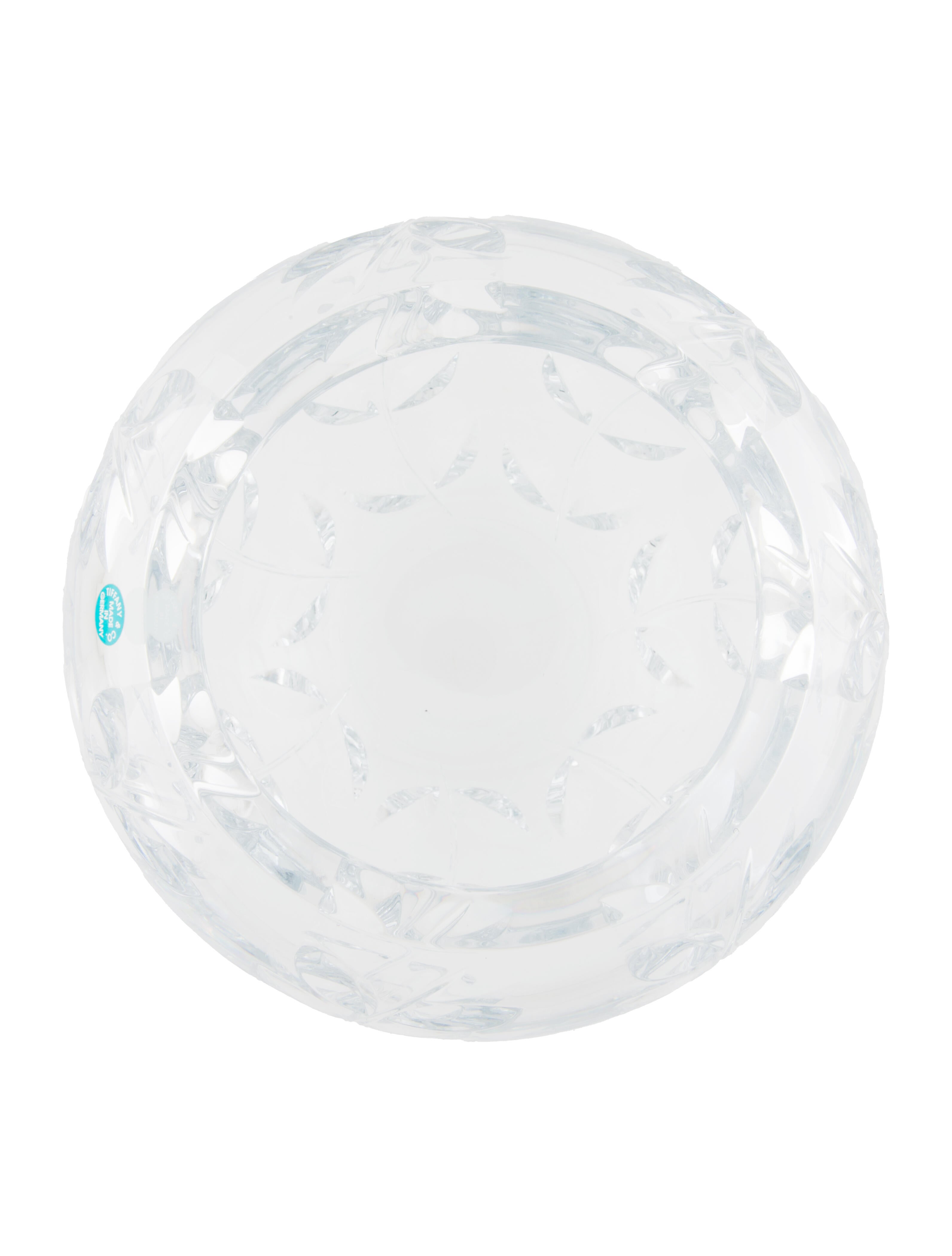 Tiffany & Co. Crystal Floral Vine Vase