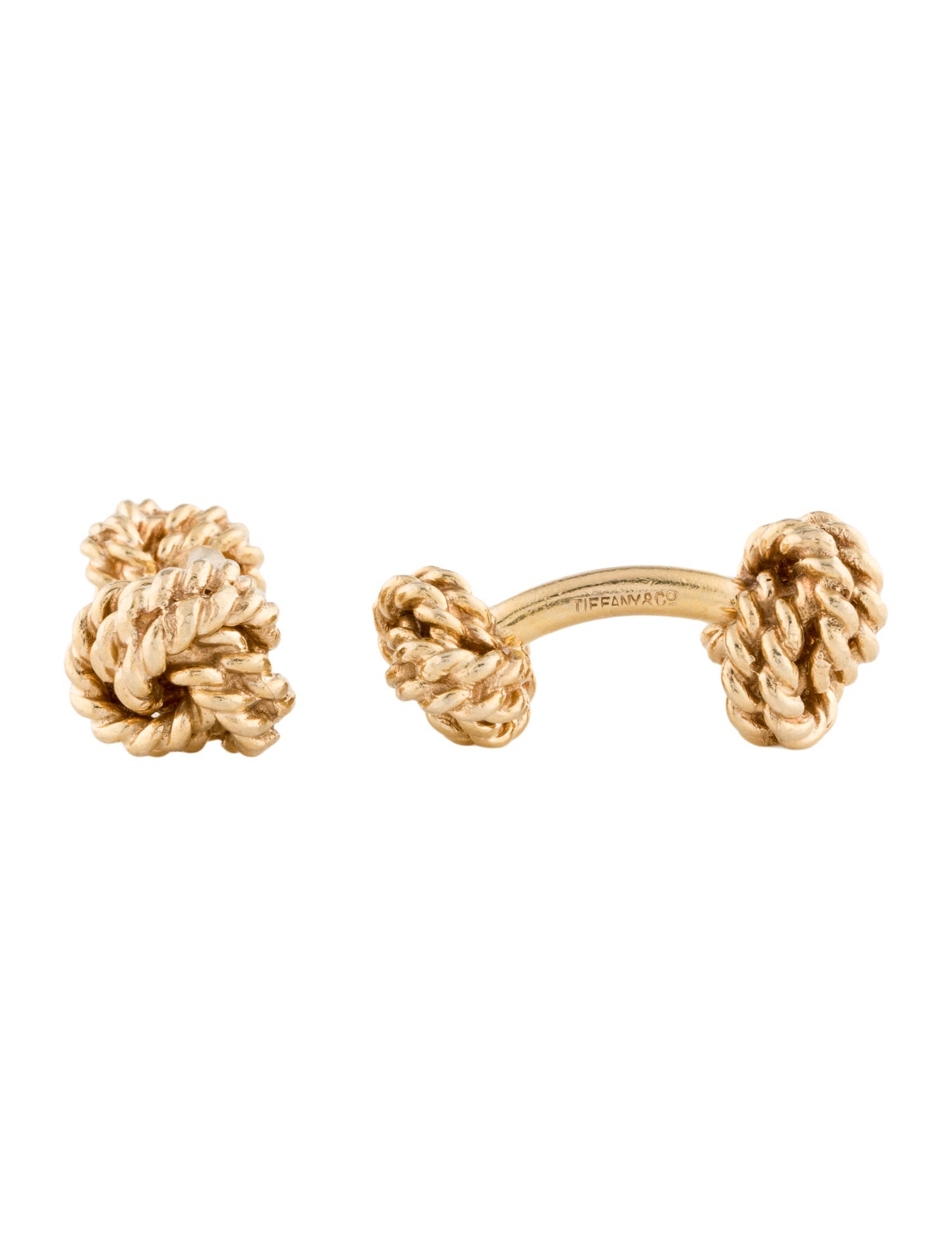 Tiffany & Co. Vintage 14K Twisted Knot Cufflinks