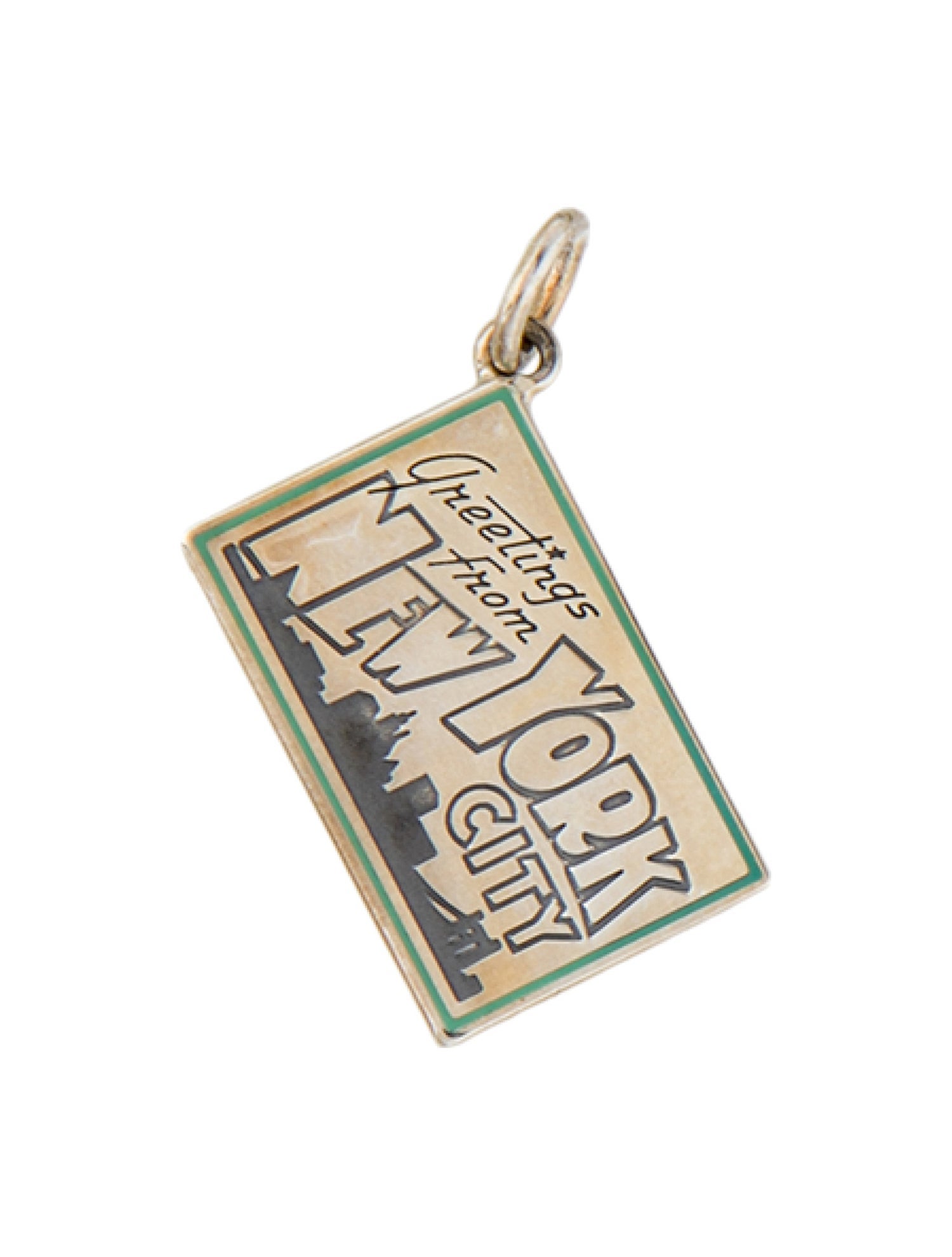 Tiffany & Co. Enamel 'Greetings from New York City' Postcard Charm