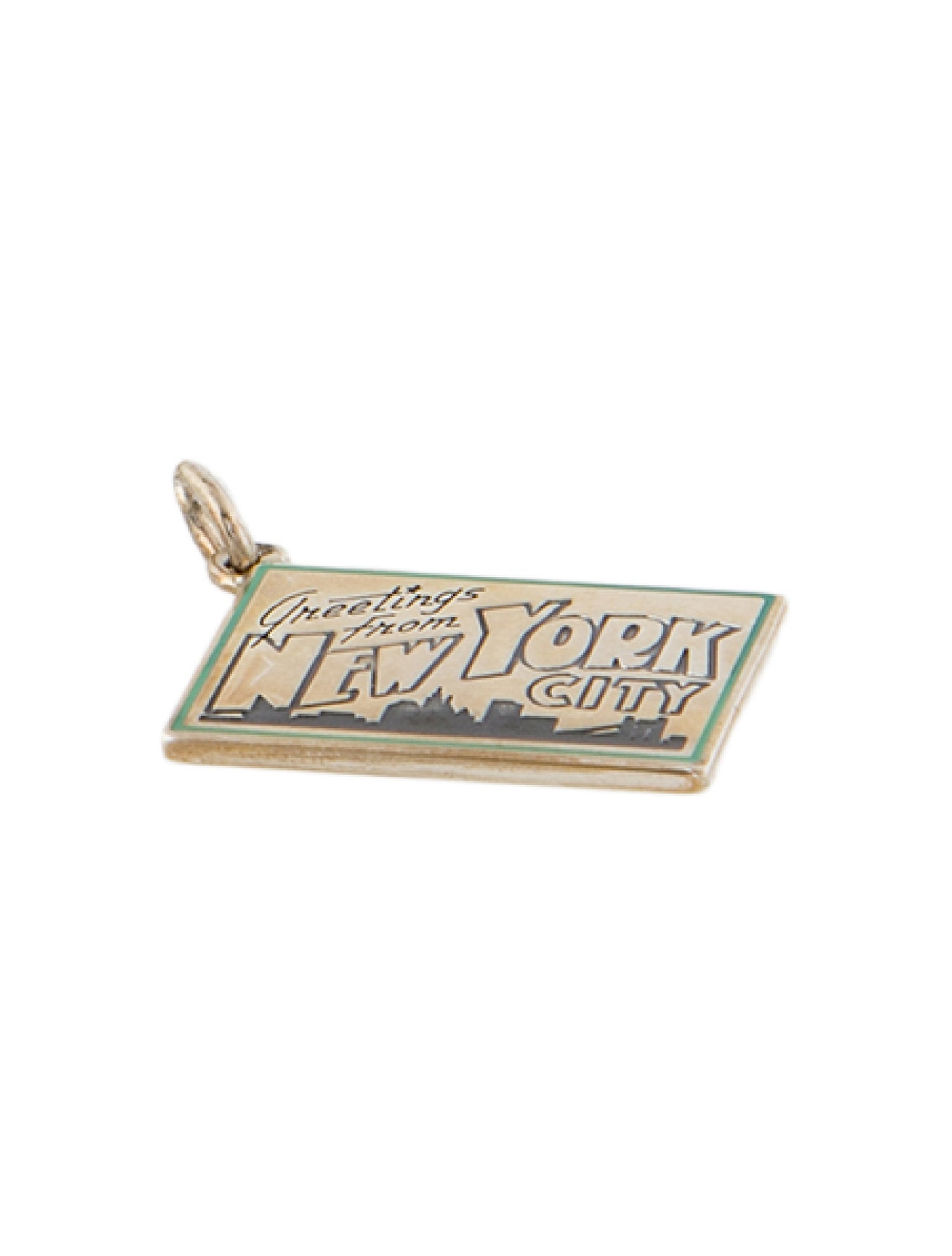 Tiffany & Co. Enamel 'Greetings from New York City' Postcard Charm