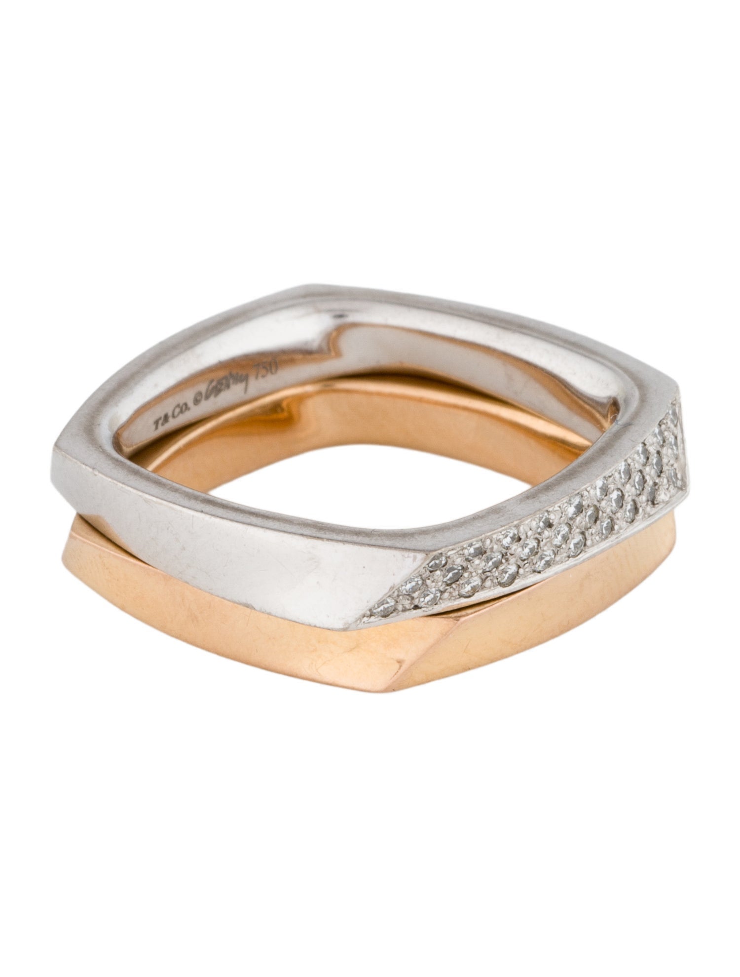 Tiffany & Co. 18K Diamond Torque Ring Set
