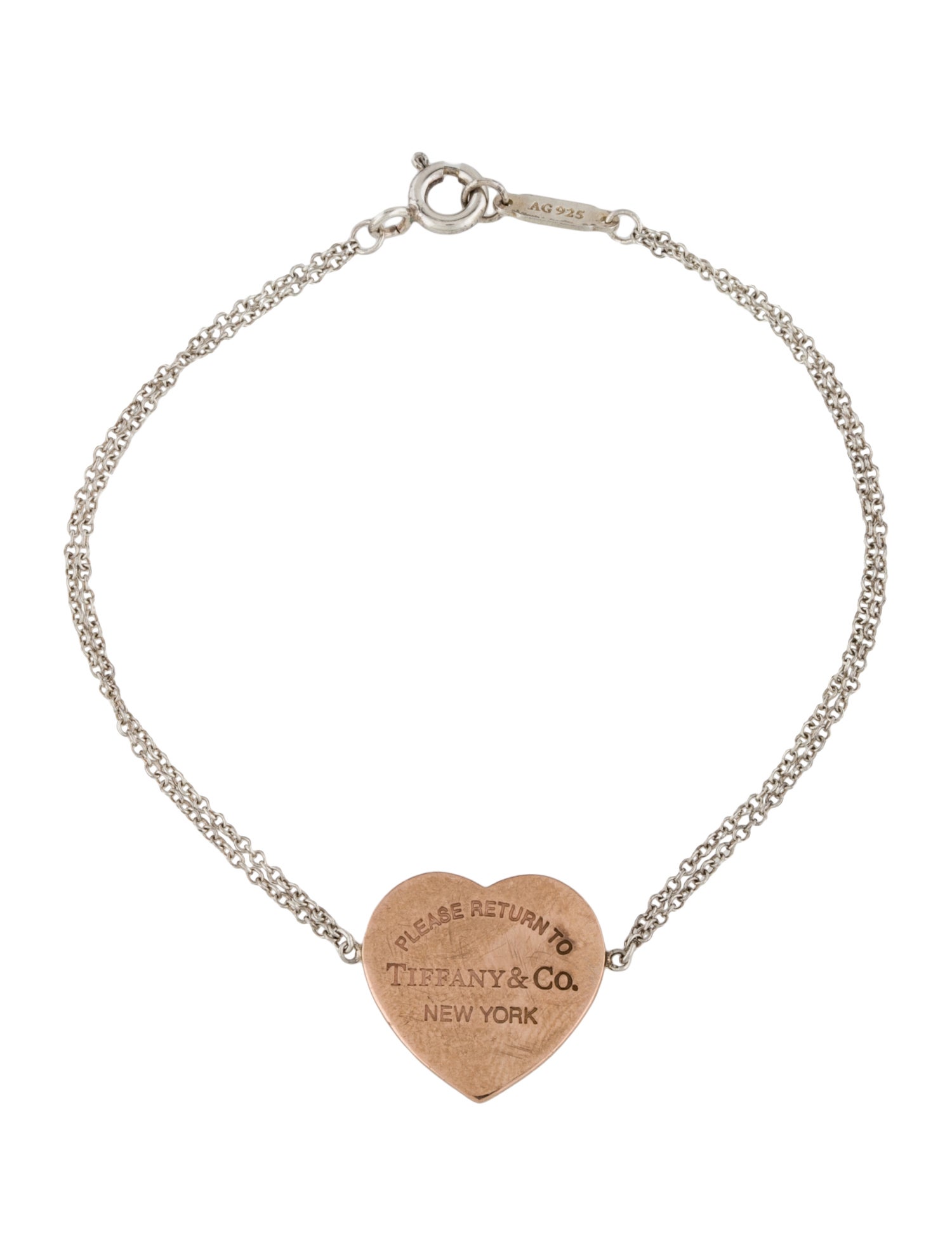 Tiffany & Co. Heart Tag Double Chain Bracelet