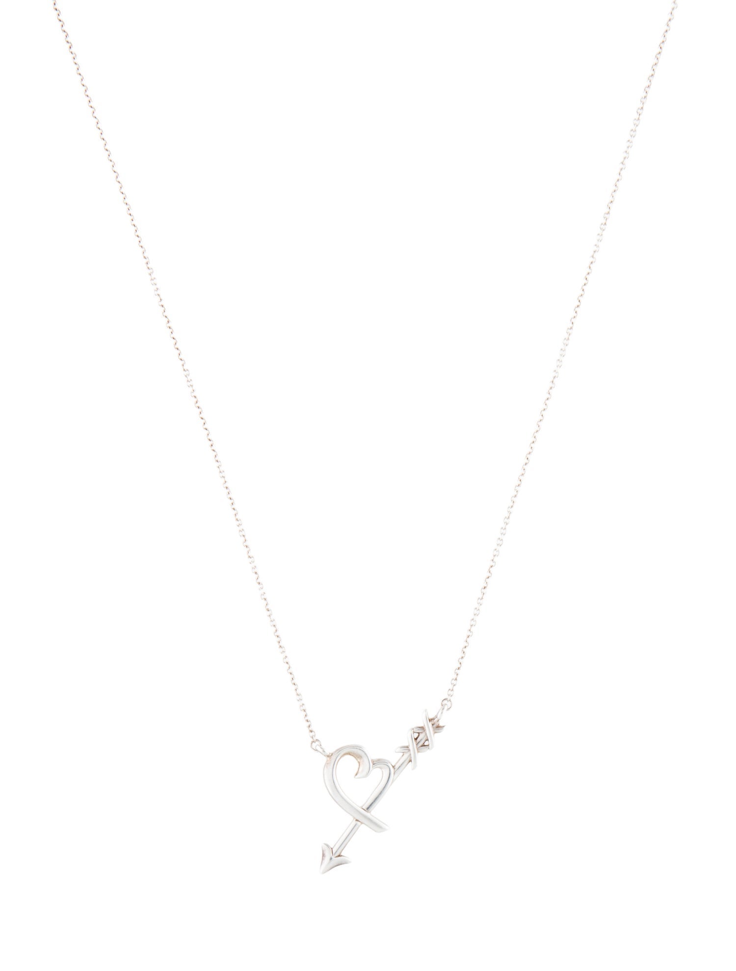 Tiffany & Co. Heart & Arrow Pendant Necklace