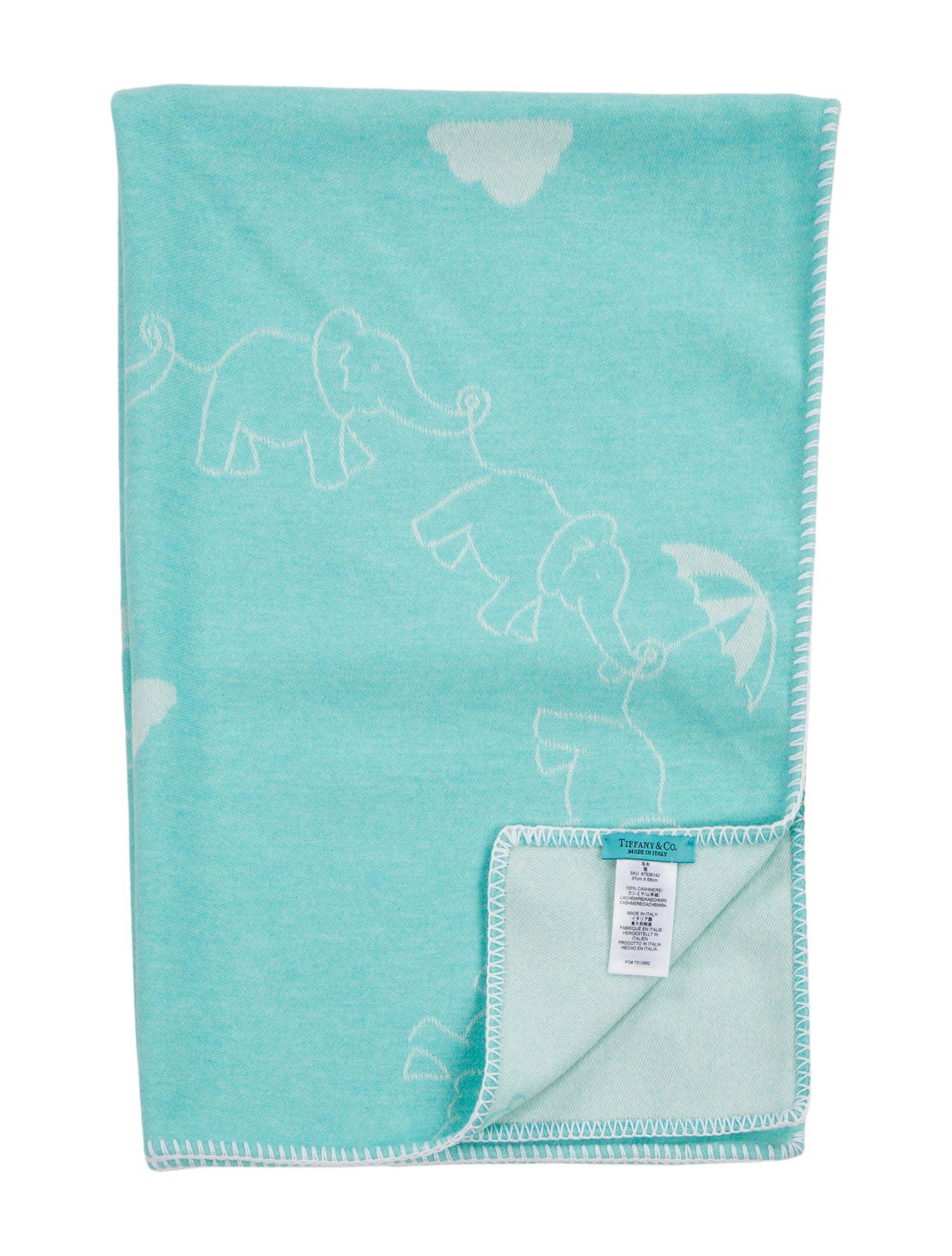 Tiffany & Co. Infants' Intarsia Cashmere Swaddling Blanket