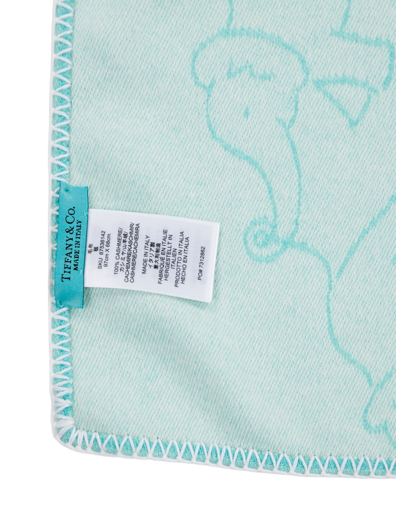 Tiffany & Co. Infants' Intarsia Cashmere Swaddling Blanket