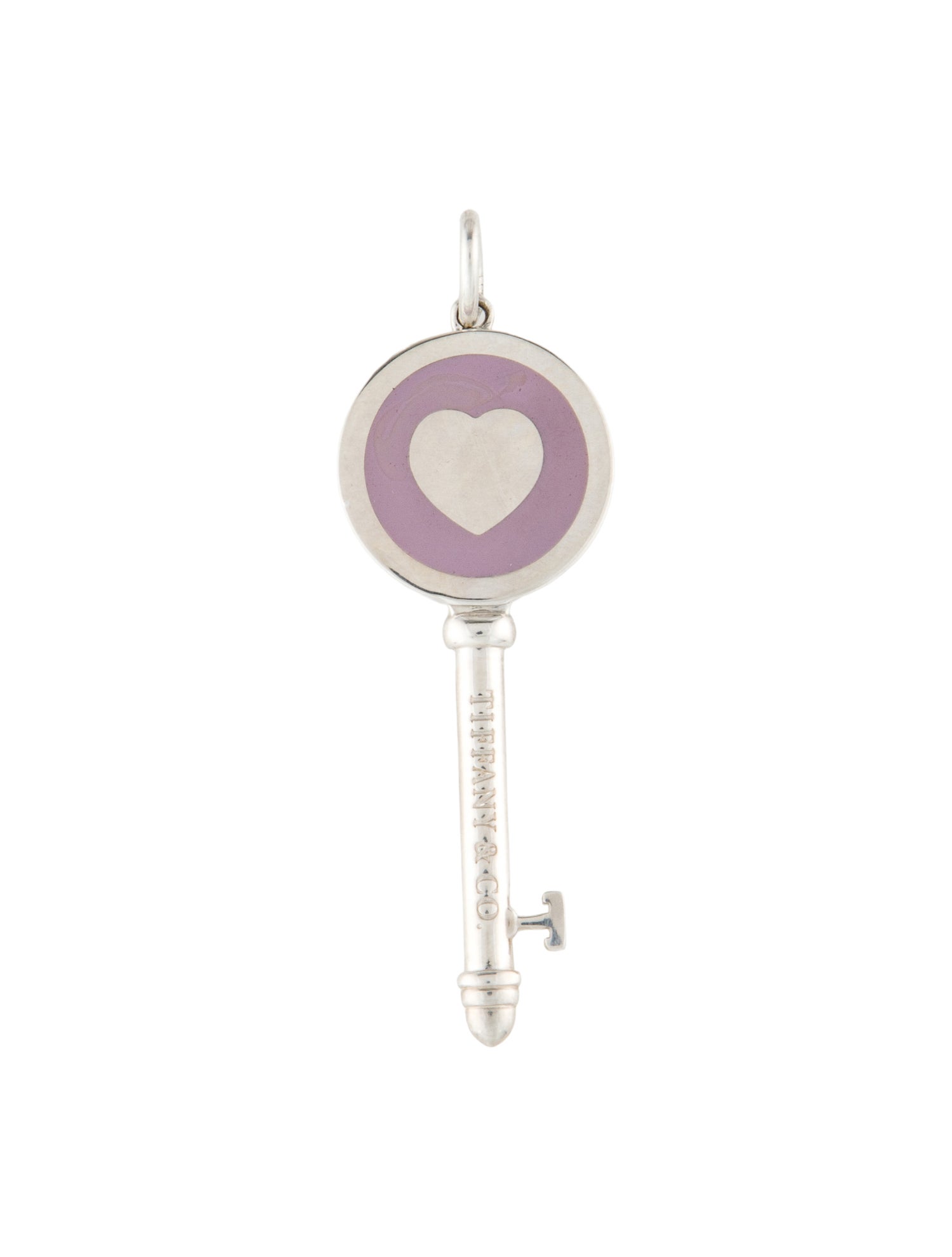 Tiffany & Co. Enamel Heart Key Pendant