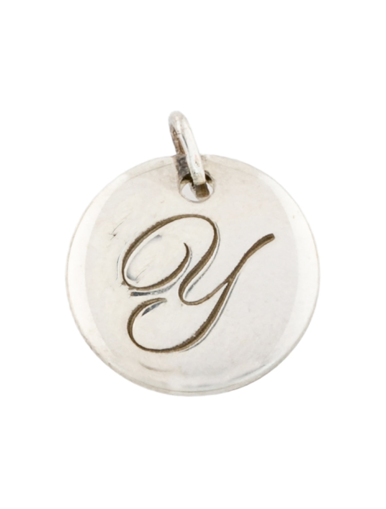 Tiffany & Co. Initial 'Y' Round Charm