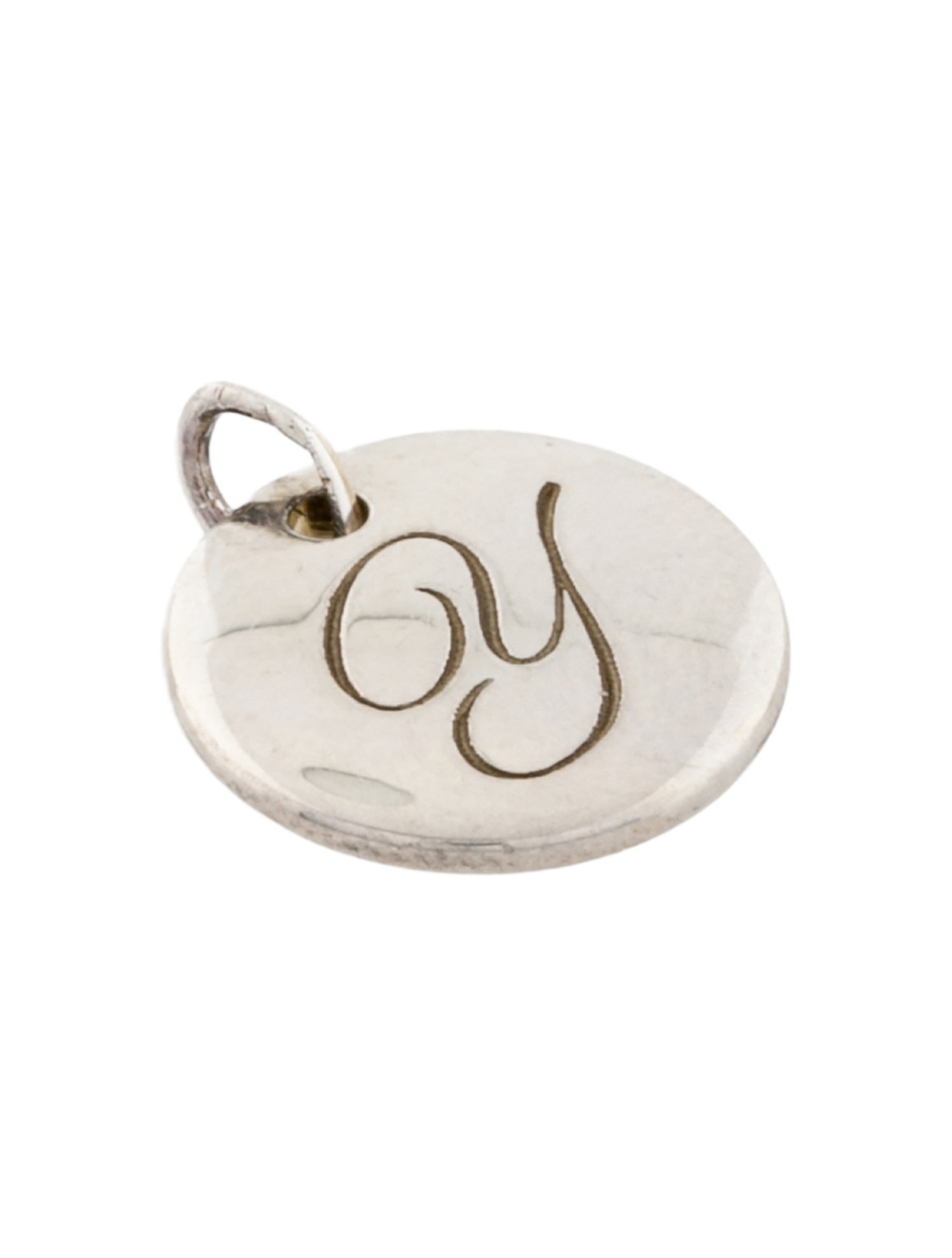 Tiffany & Co. Initial 'Y' Round Charm