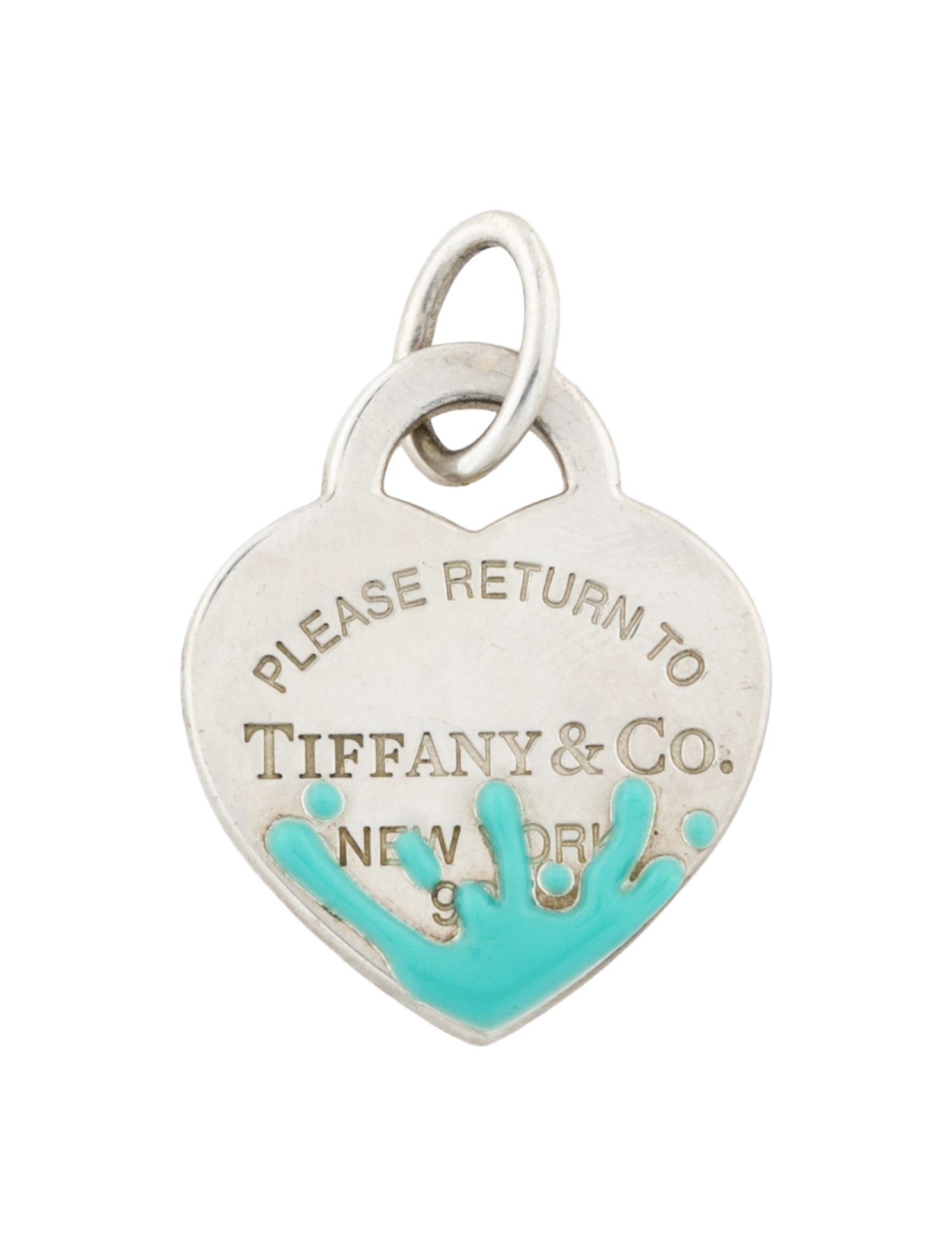 Tiffany & Co. Enamel Color Splash Heart Tag Charm