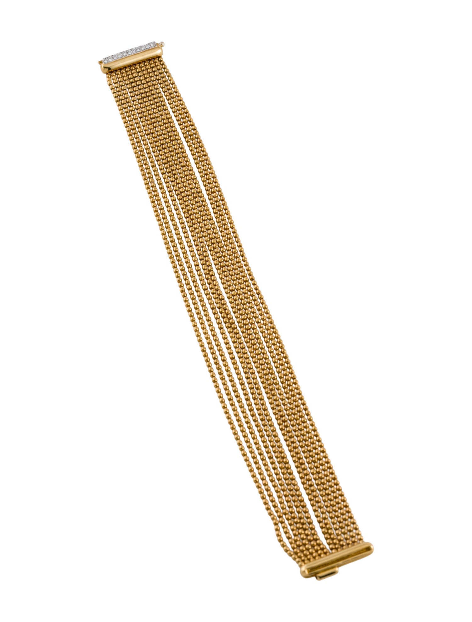 Tiffany & Co. 18K Diamond Bead Multistrand Bracelet