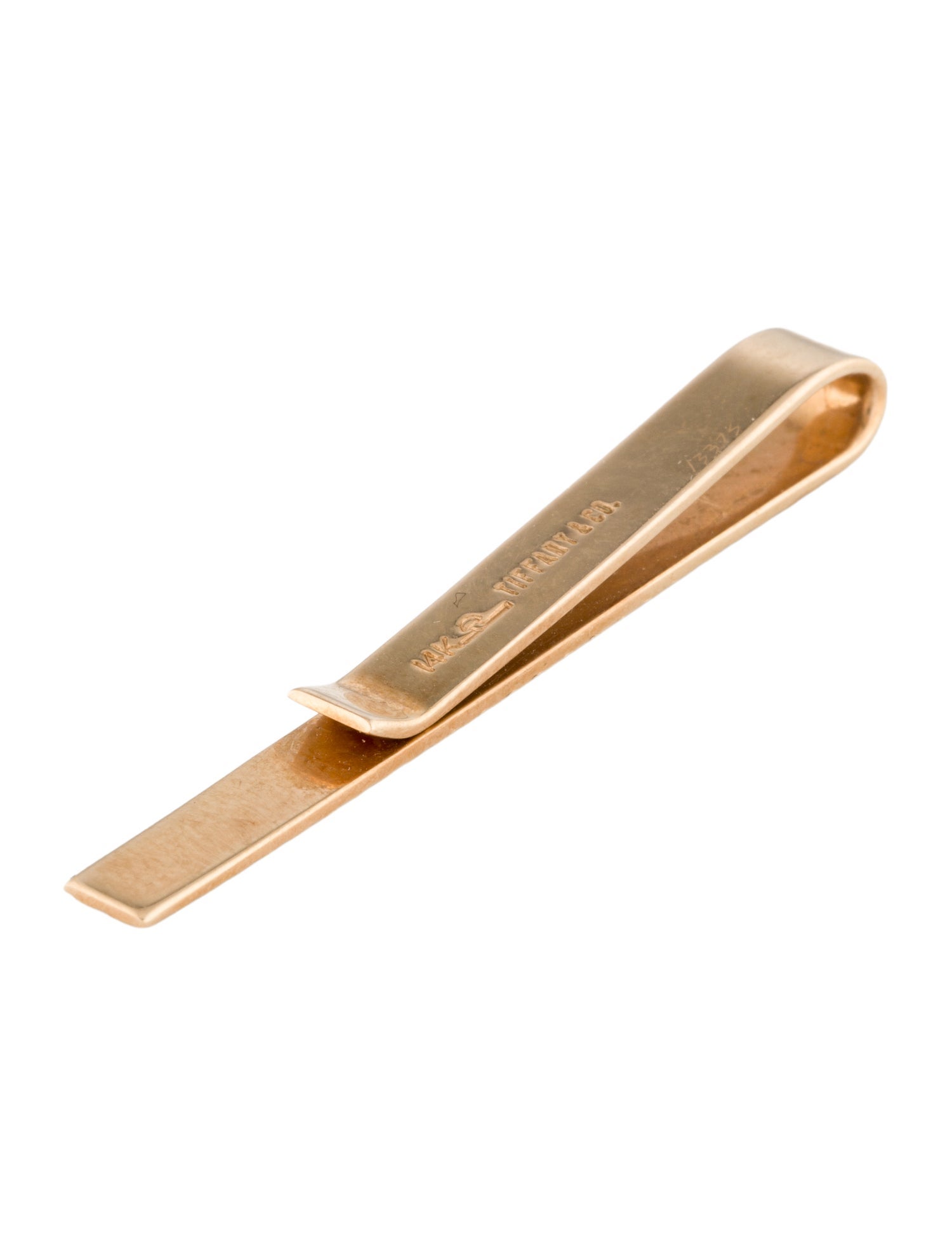 Tiffany & Co. Vintage 14K Textured Tie Clip