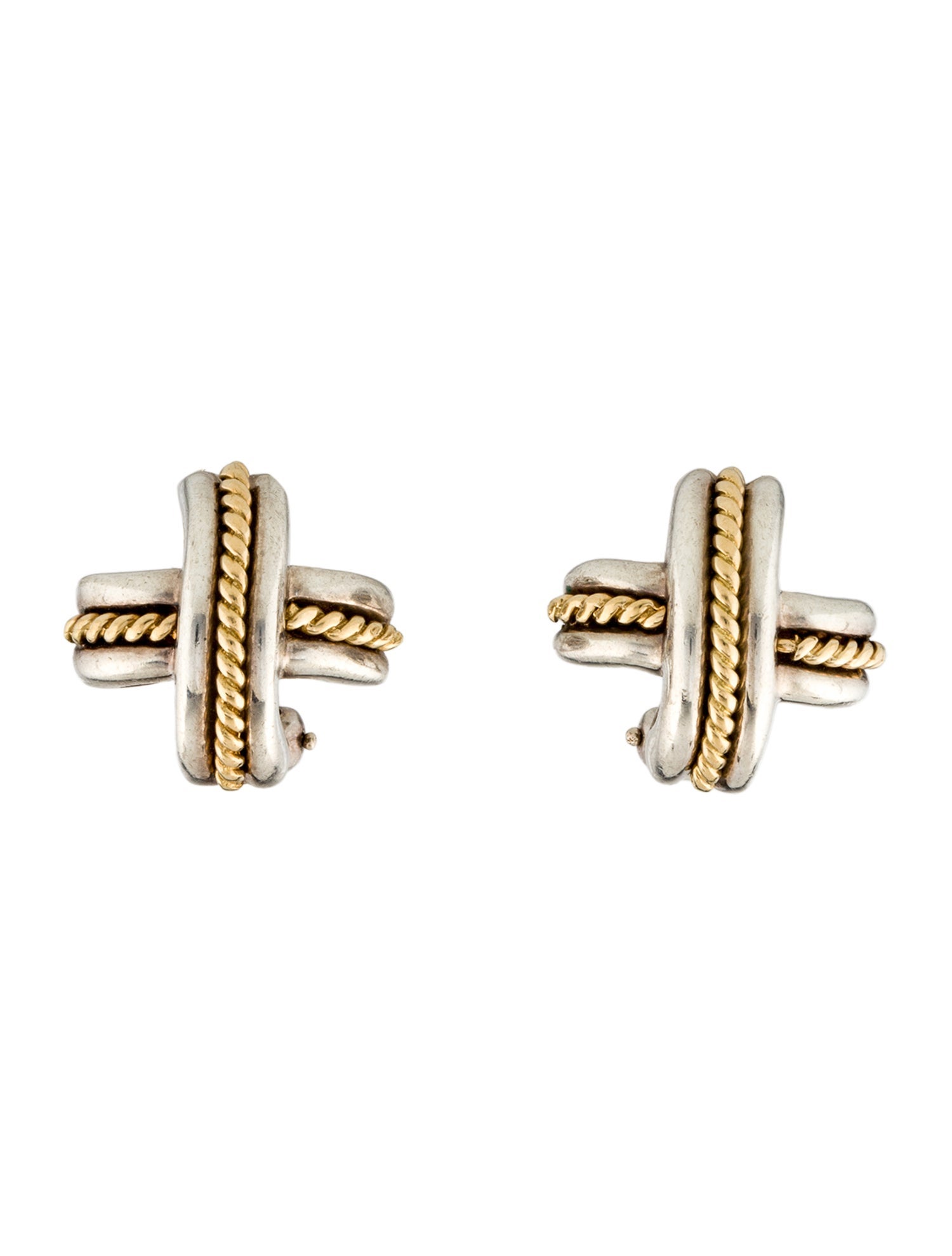 Tiffany & Co. Vintage Two-Tone Signature X Earrings