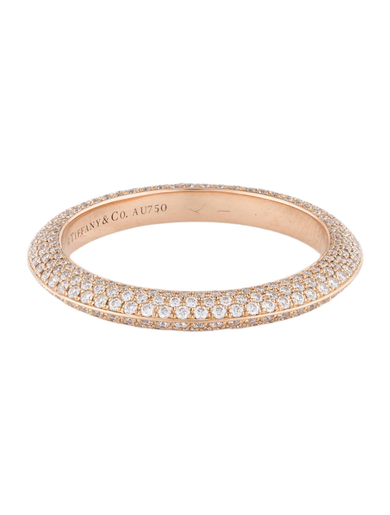 Tiffany & Co. 18K Diamond Knife Edge Eternity Band