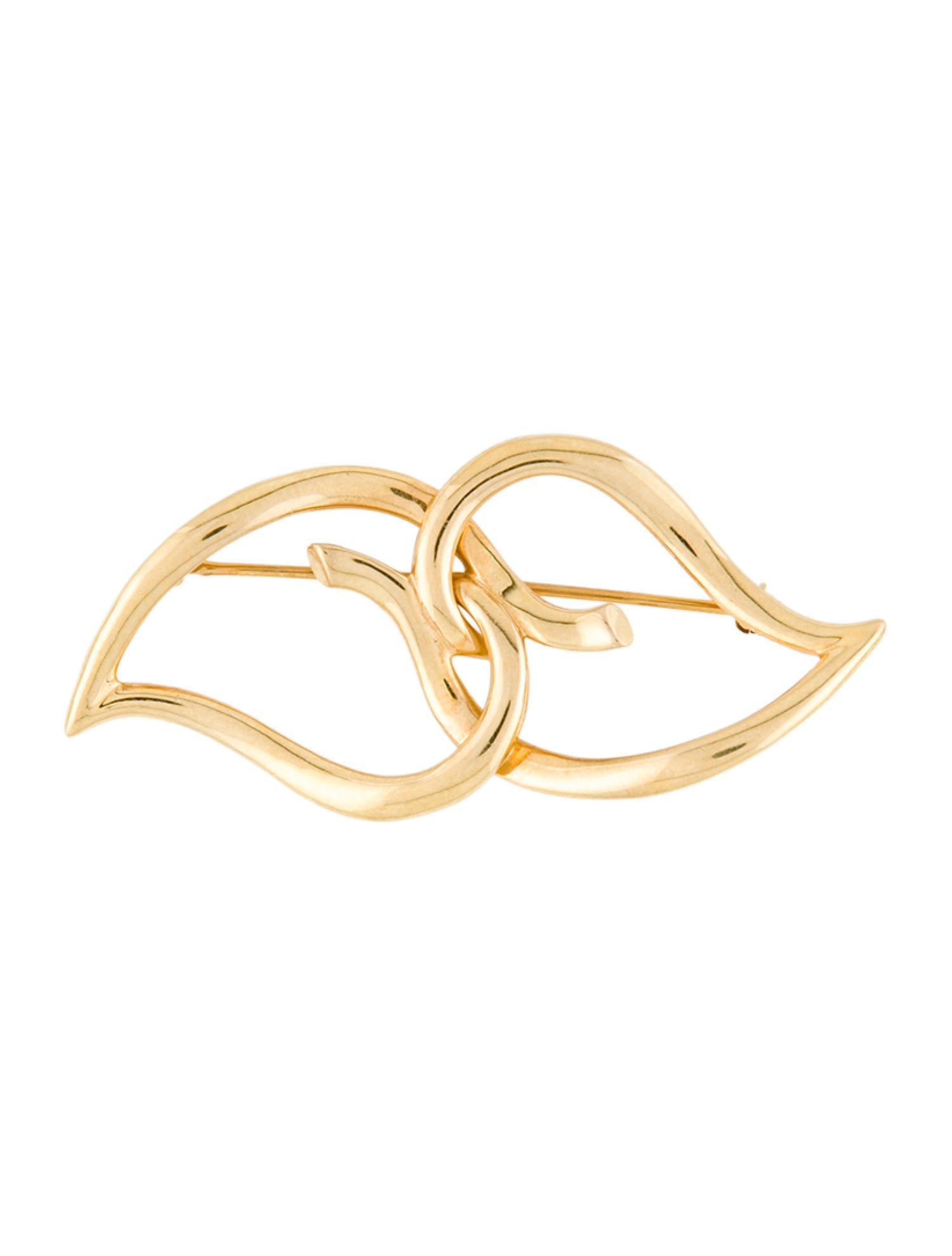 Tiffany & Co. Vintage 18K Double Leaf Brooch