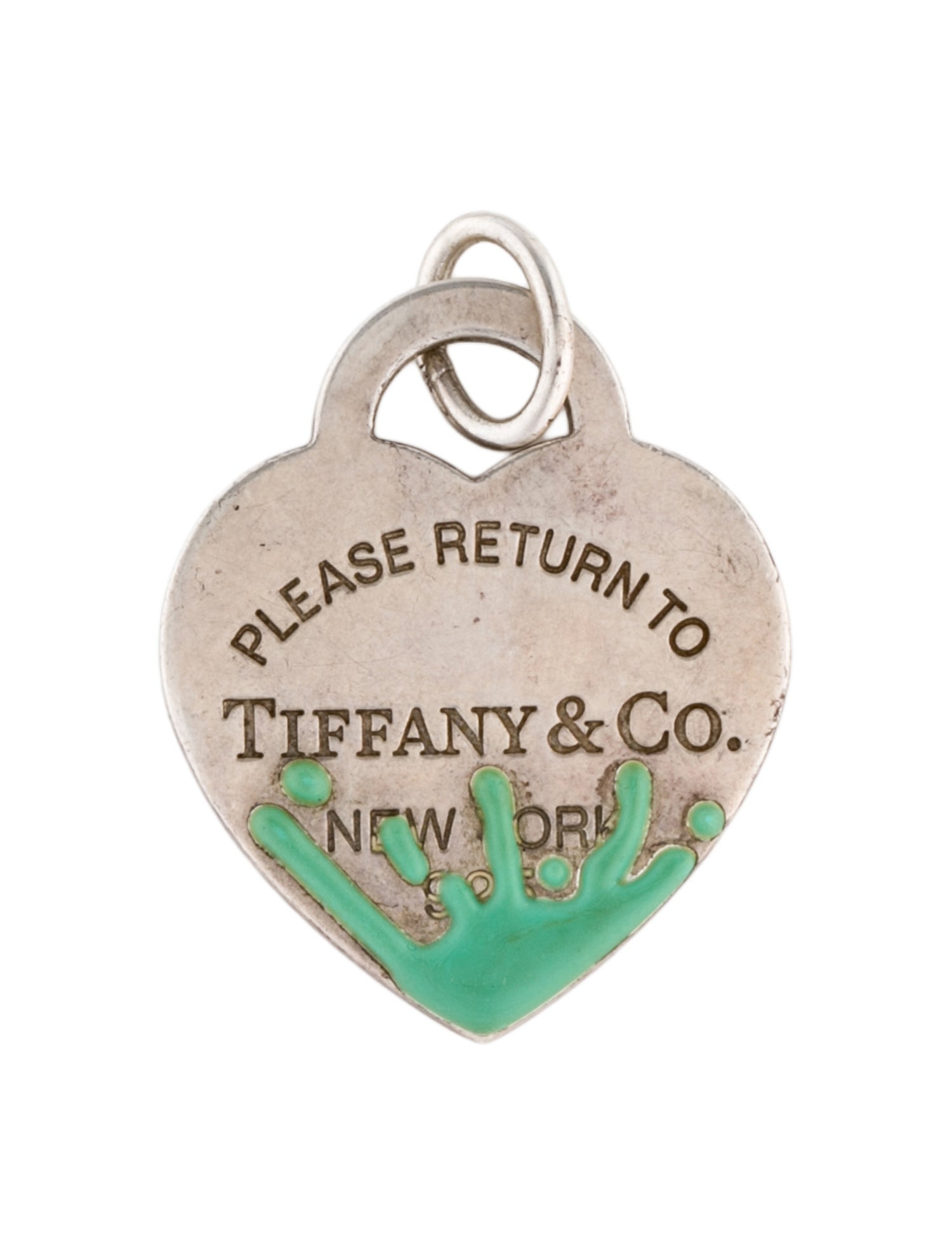 Tiffany & Co. Enamel Return to Tiffany® Splash Heart Tag Charm