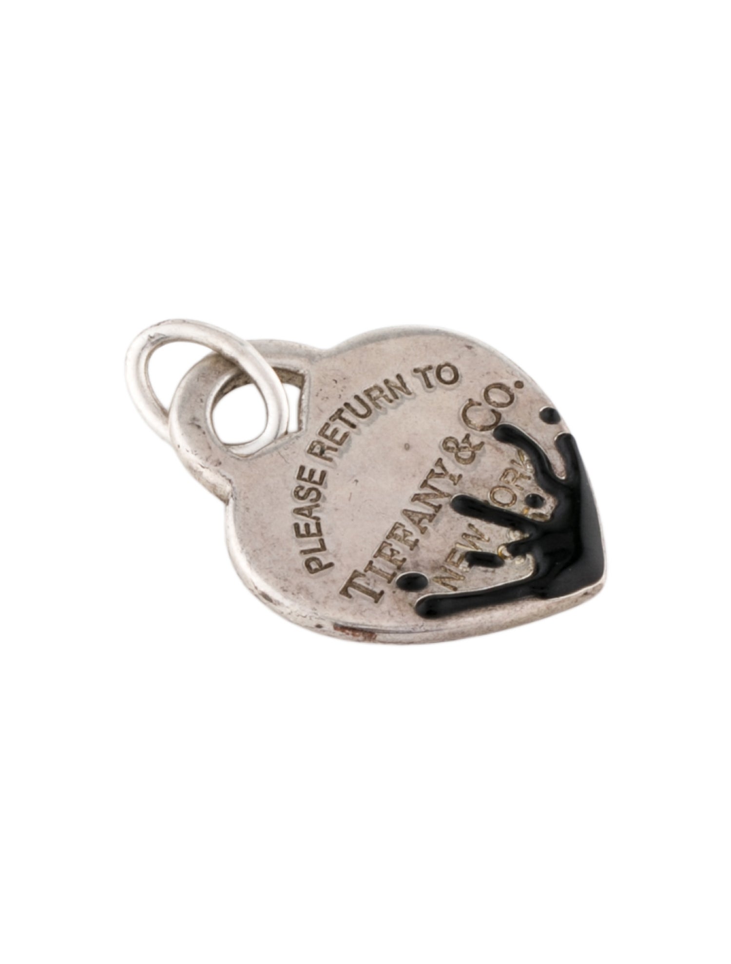 Tiffany & Co. Enamel Color Splash Heart Tag Charm