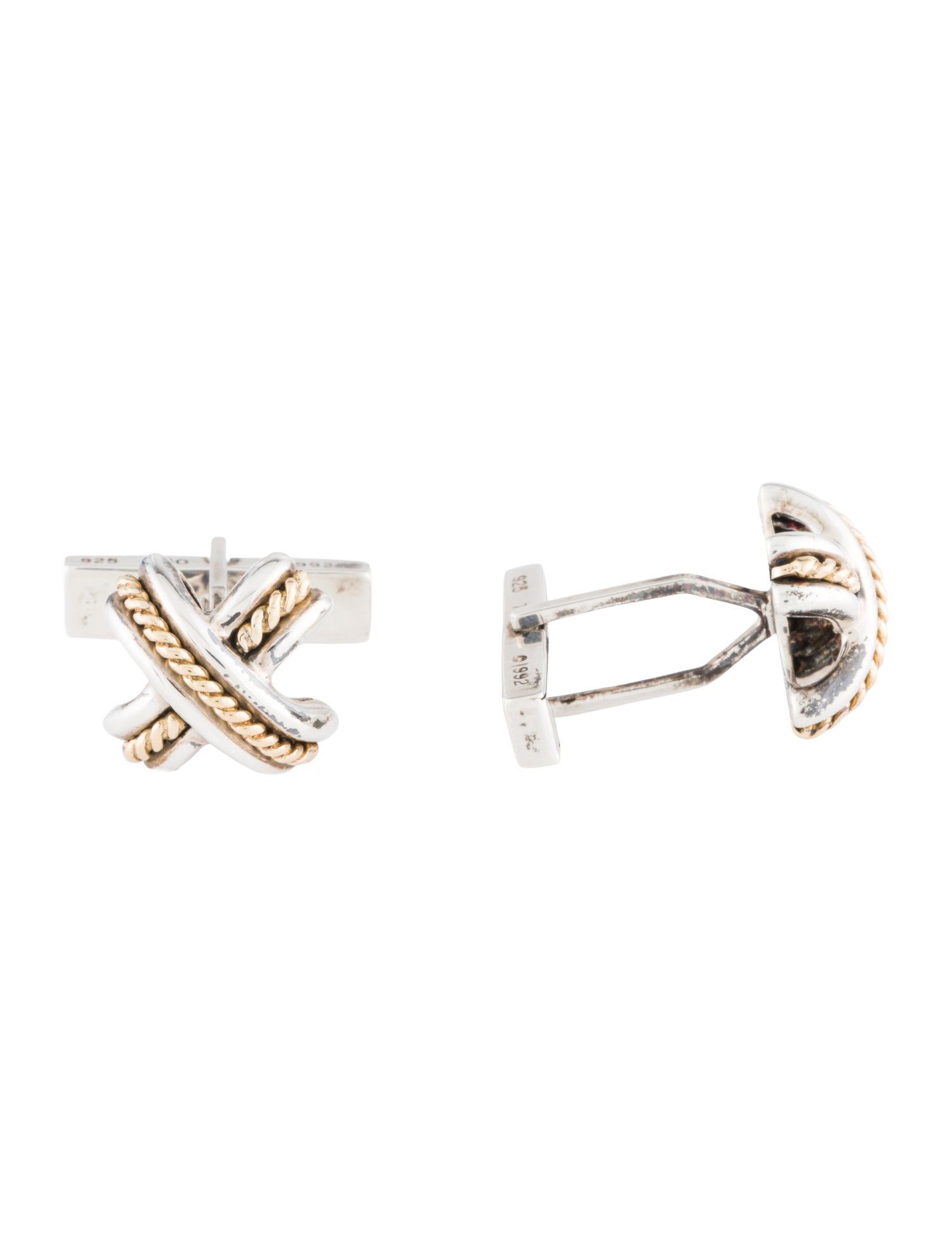 Tiffany & Co. Vintage Two-Tone X Cufflinks