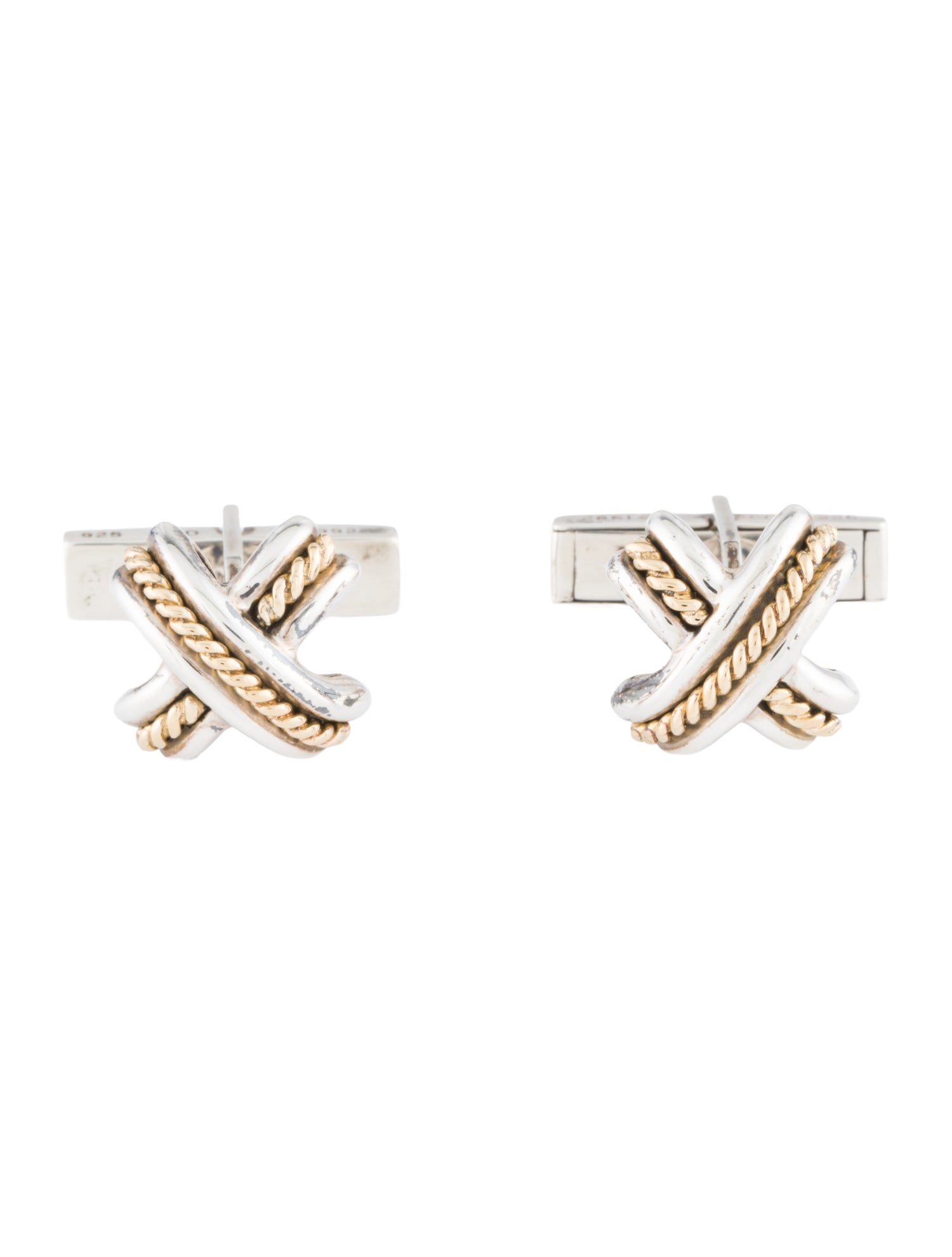 Tiffany & Co. Vintage Two-Tone X Cufflinks