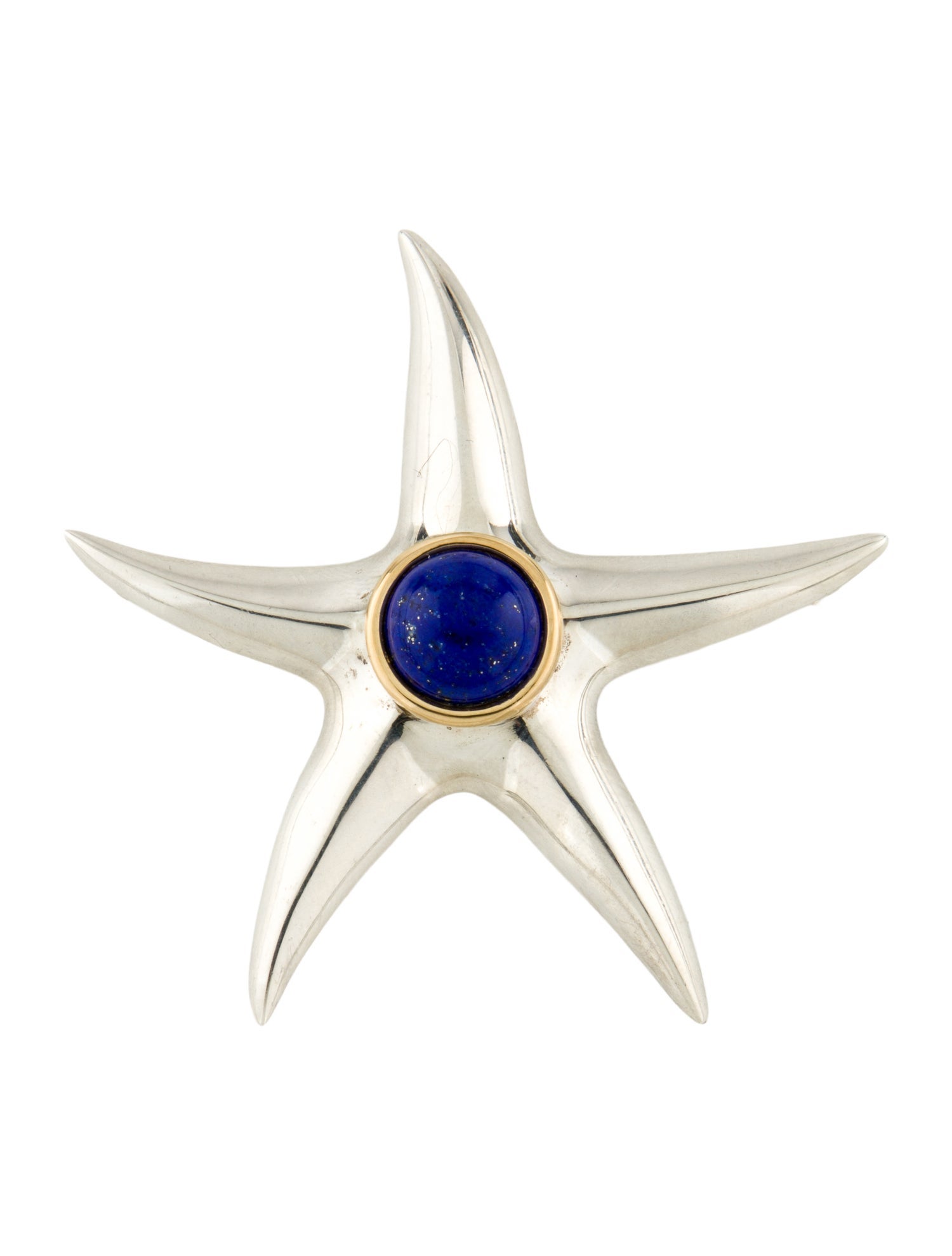 Tiffany & Co. Vintage 3.01ctw Lapis Lazuli Starfish Pin Brooch