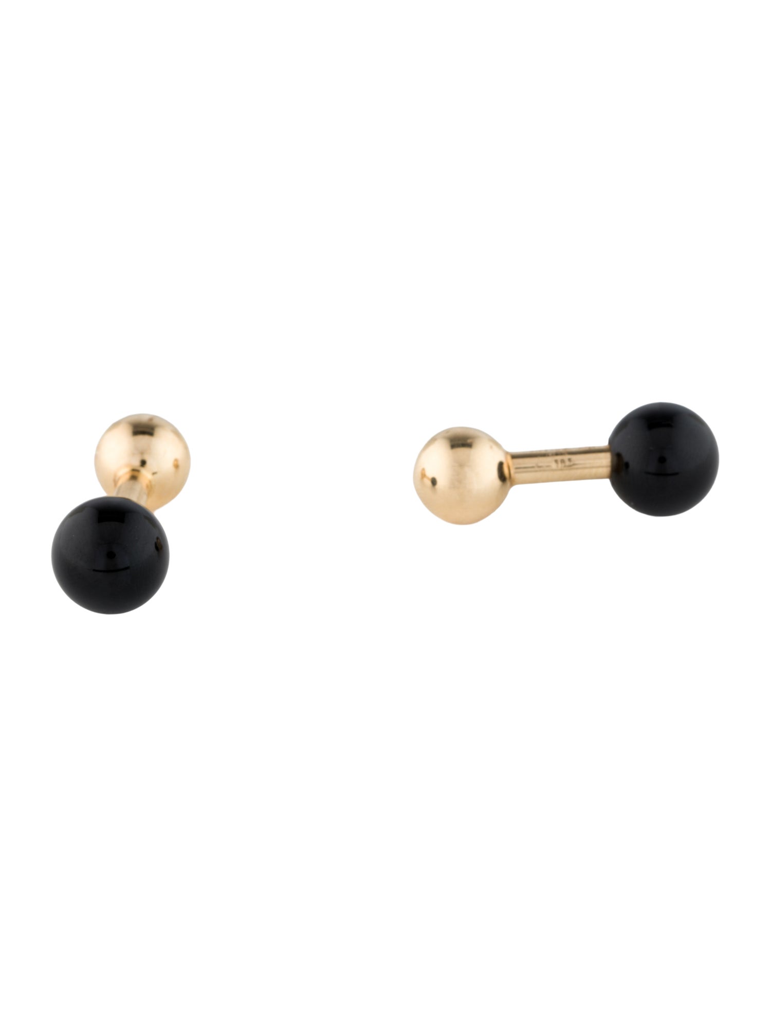 Tiffany & Co. 14K Onyx Ball Cufflinks