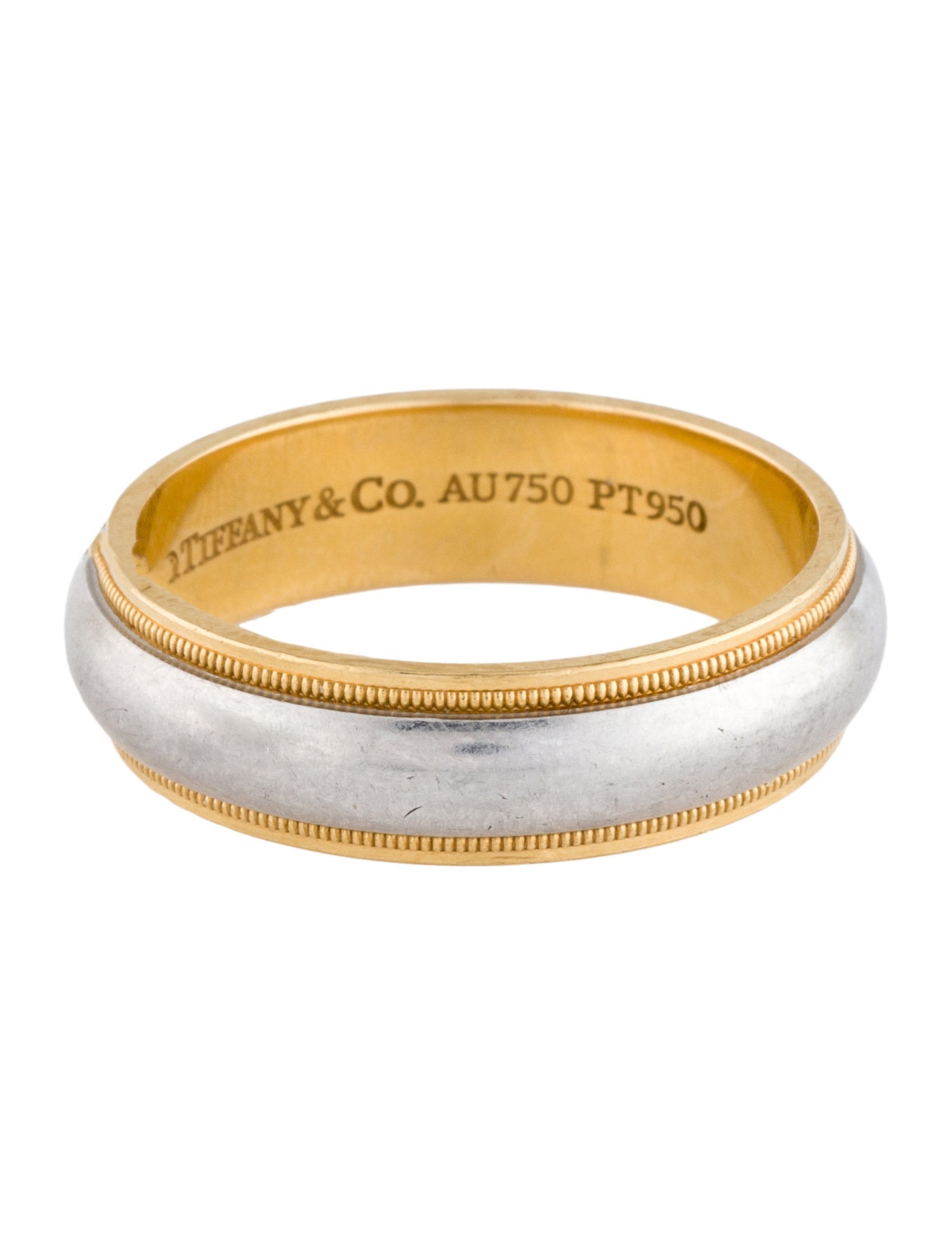 Tiffany & Co. Two-Tone Milgrain Wedding Band