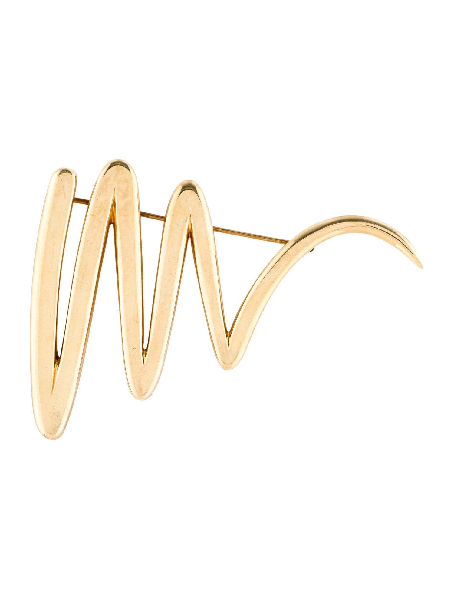 Tiffany & Co. Vintage 18K Large Graffiti Scribble Brooch