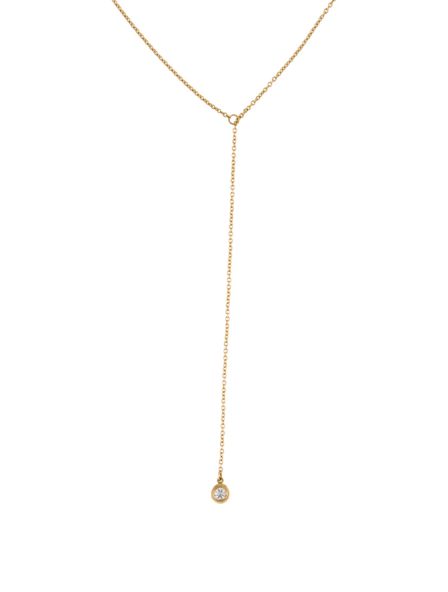 Tiffany & Co. 18K Diamond Lavalier Necklace